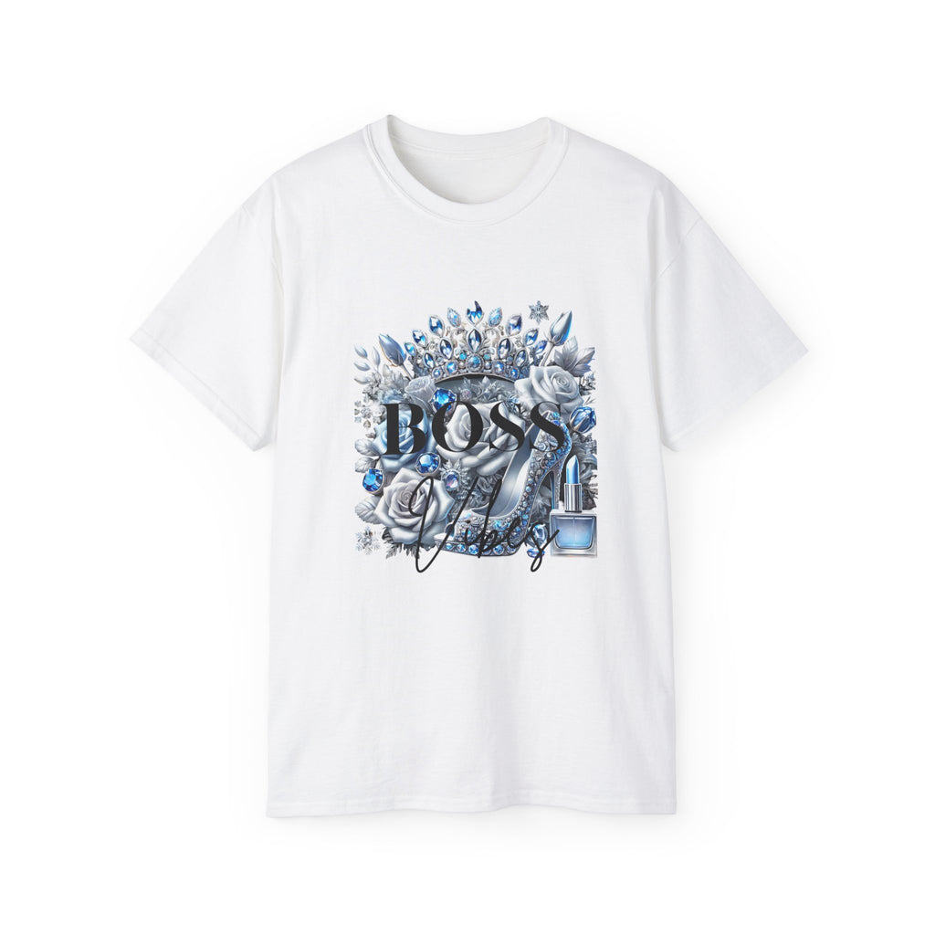 Boss Lady Tee — Women's Empowerment Graphic T‑Shirt (Crown & Roses Design)