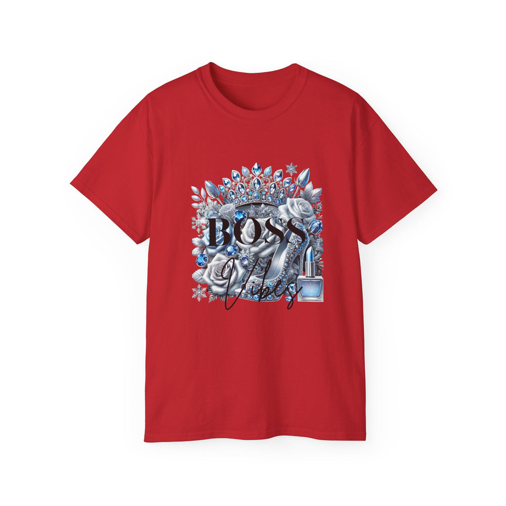 Boss Lady Tee — Women's Empowerment Graphic T‑Shirt (Crown & Roses Design)