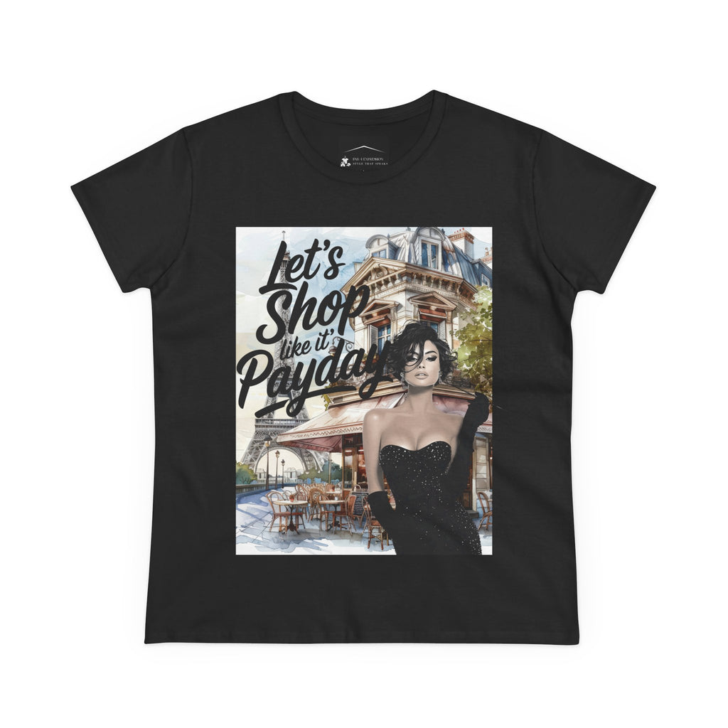 Let’s Shop Like It’s Payday Tee — Retro Chic Women’s Graphic T-Shirt
