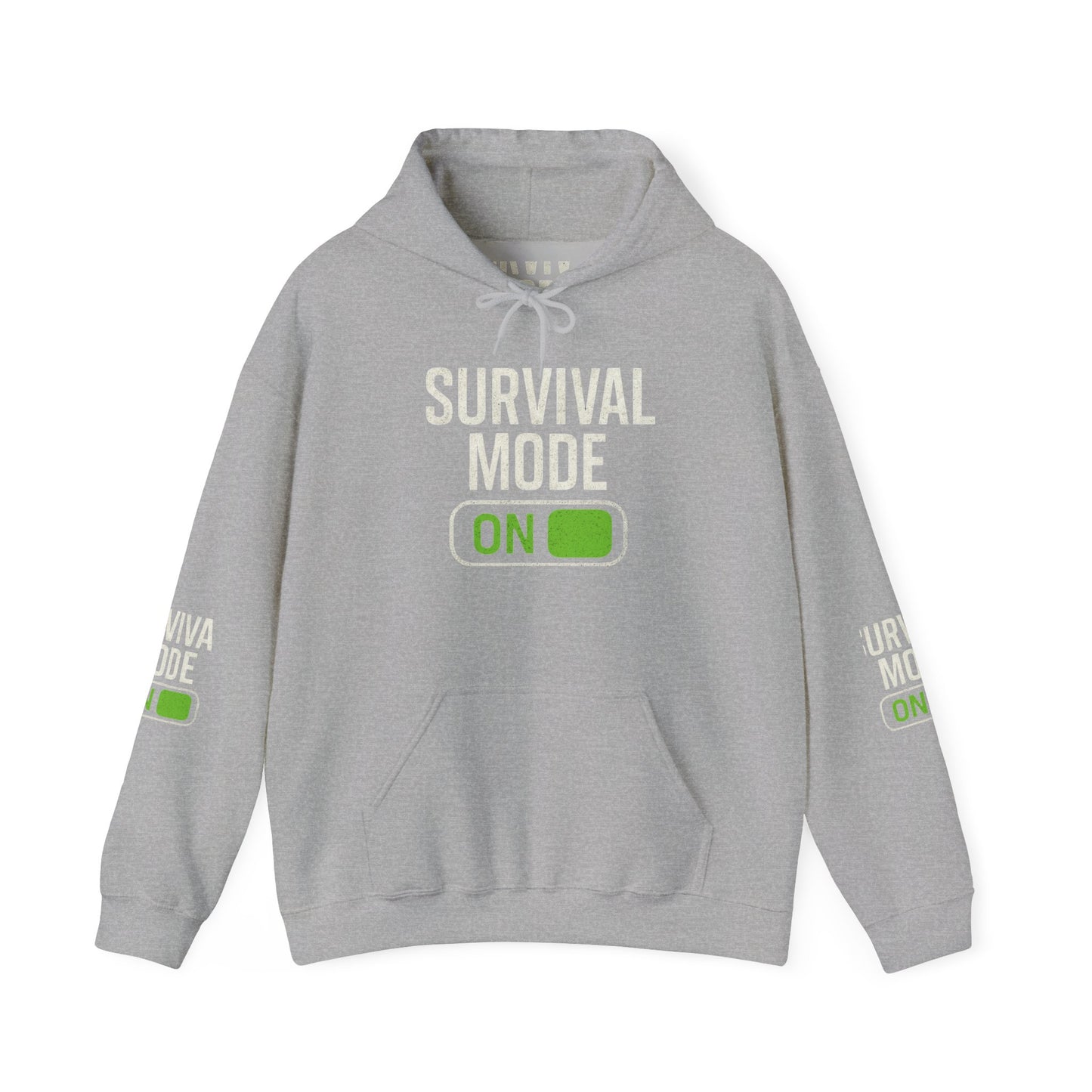 Survival Mode On Hoodie — Casual Graphic Pullover for Everyday Comfort