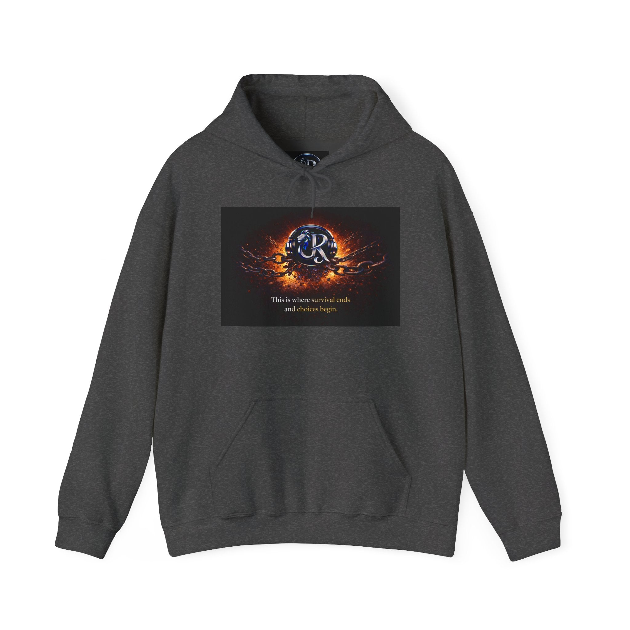 Ember Crest Hoodie — "This is where warrior souls and dreams begin" Graphic Pullover
