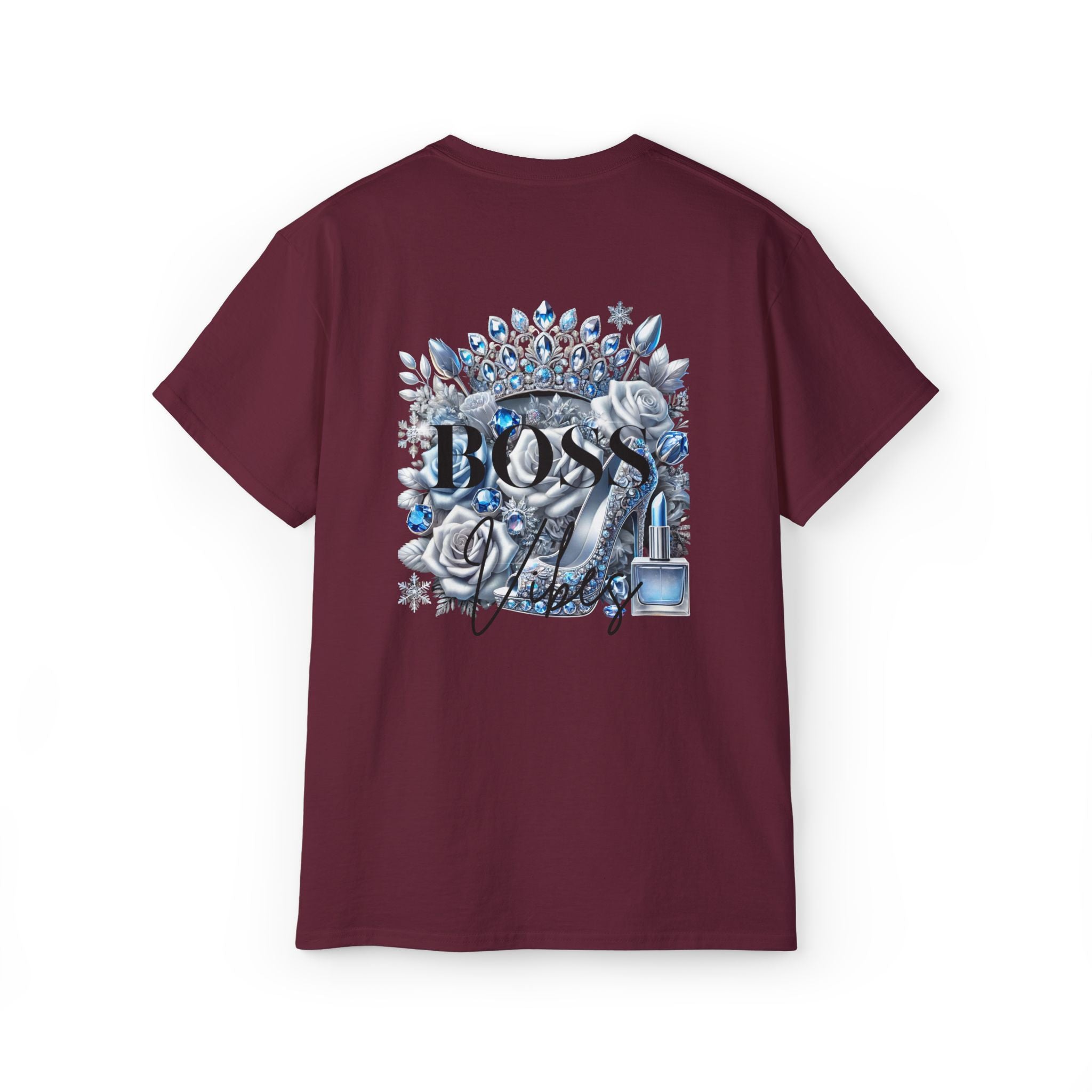 Boss Lady Tee — Women's Empowerment Graphic T‑Shirt (Crown & Roses Design)