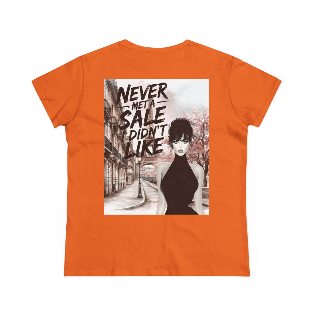 Graphic Tee — 'Never Met a Sale I Didn't Like' Women's Fashion T-Shirt