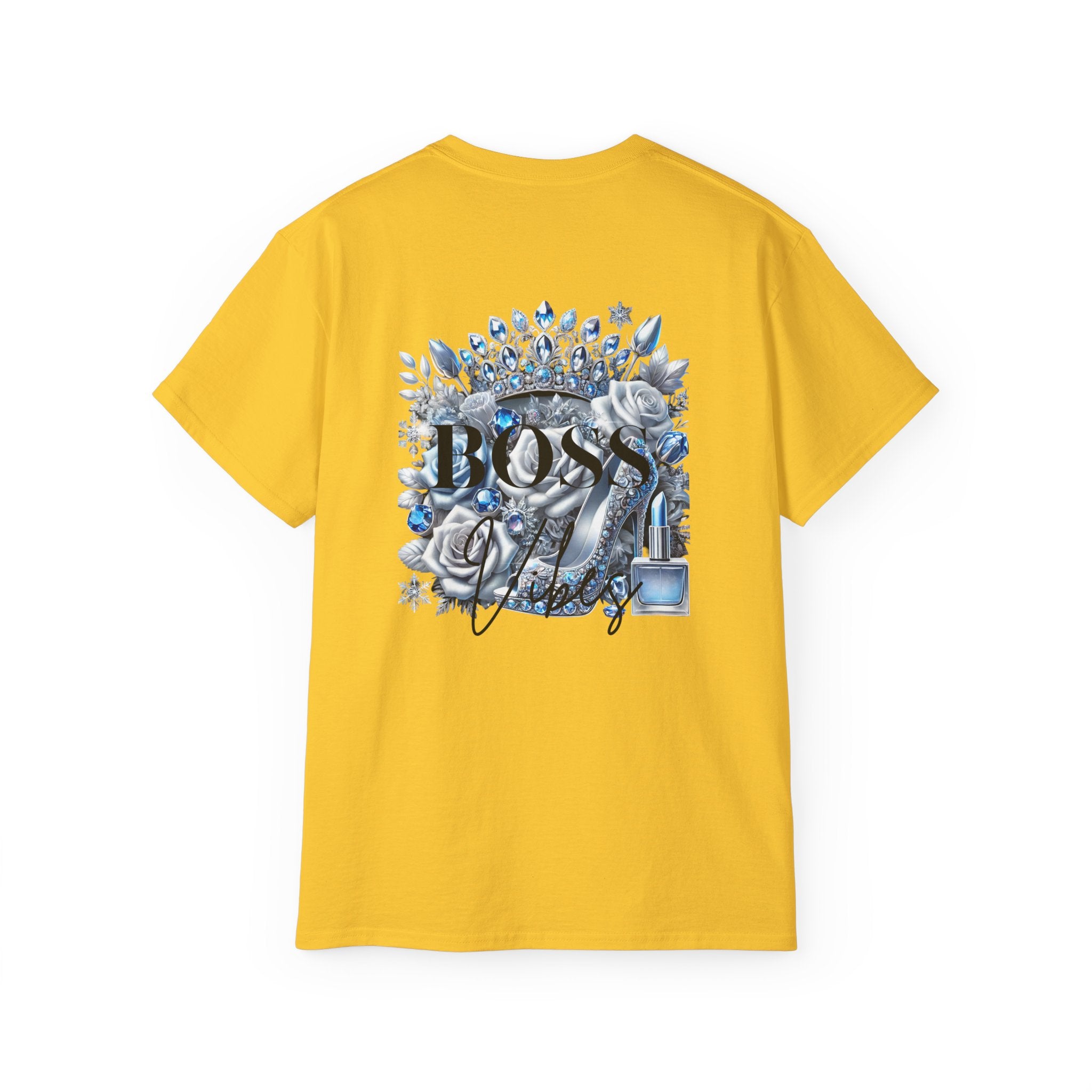 Boss Lady Tee — Women's Empowerment Graphic T‑Shirt (Crown & Roses Design)