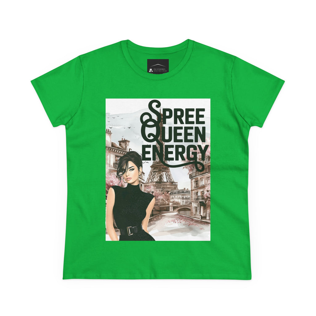 Spree Queen Energy Tee — Paris Fashion Graphic Women's T‑Shirt