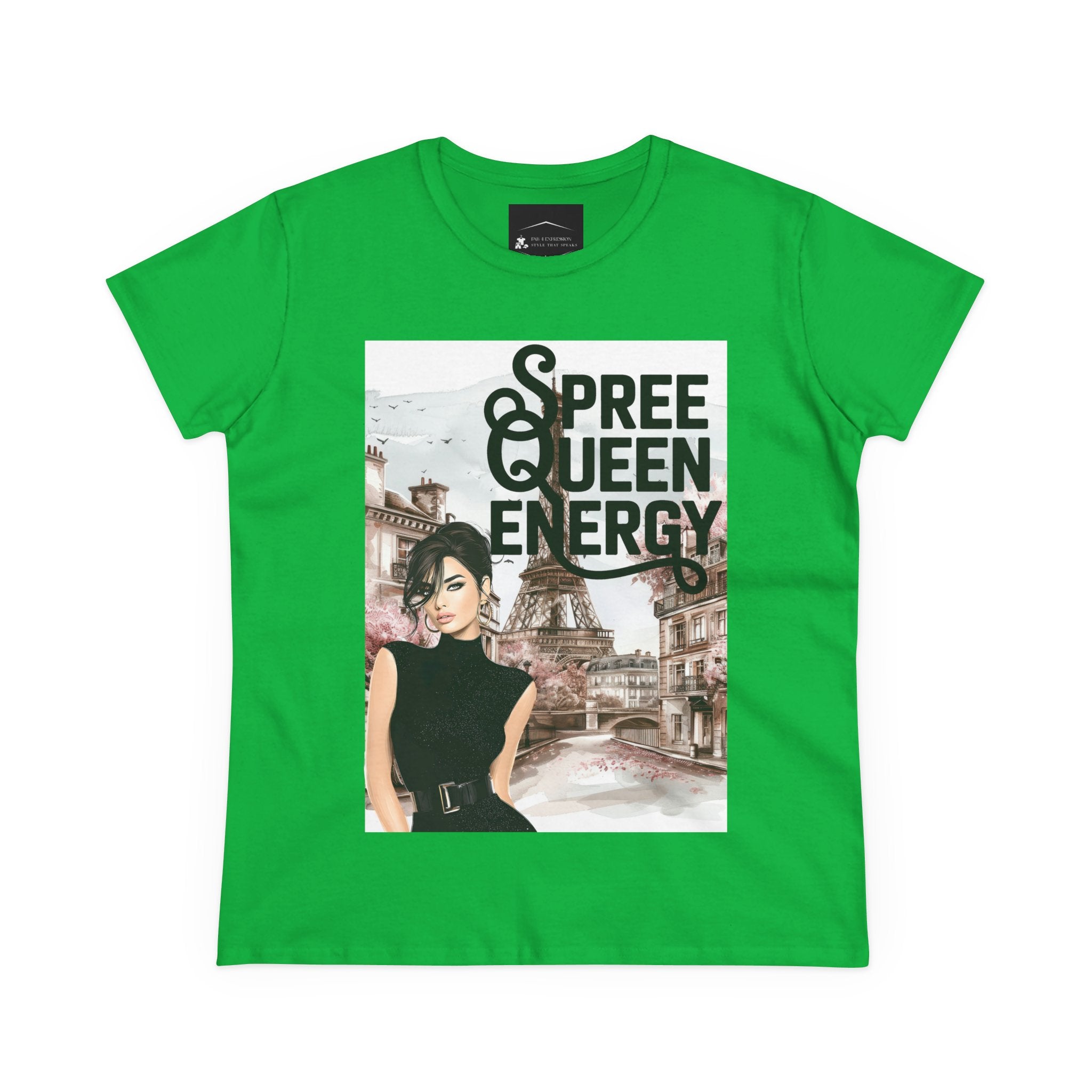 Spree Queen Energy Tee — Paris Fashion Graphic Women's T‑Shirt