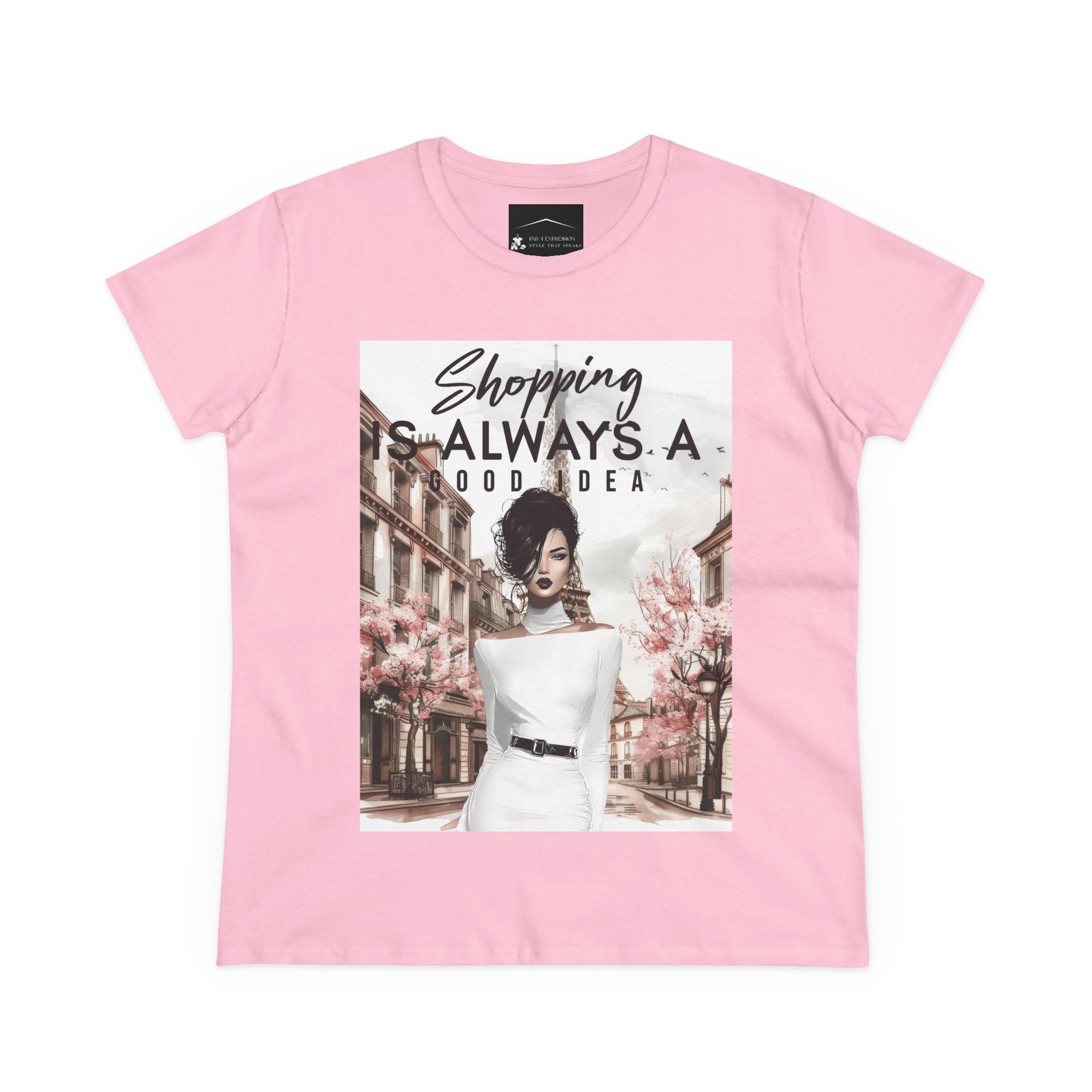 Shopping Is Always a Good Idea Tee — Chic Fashionista Women's Graphic T-Shirt