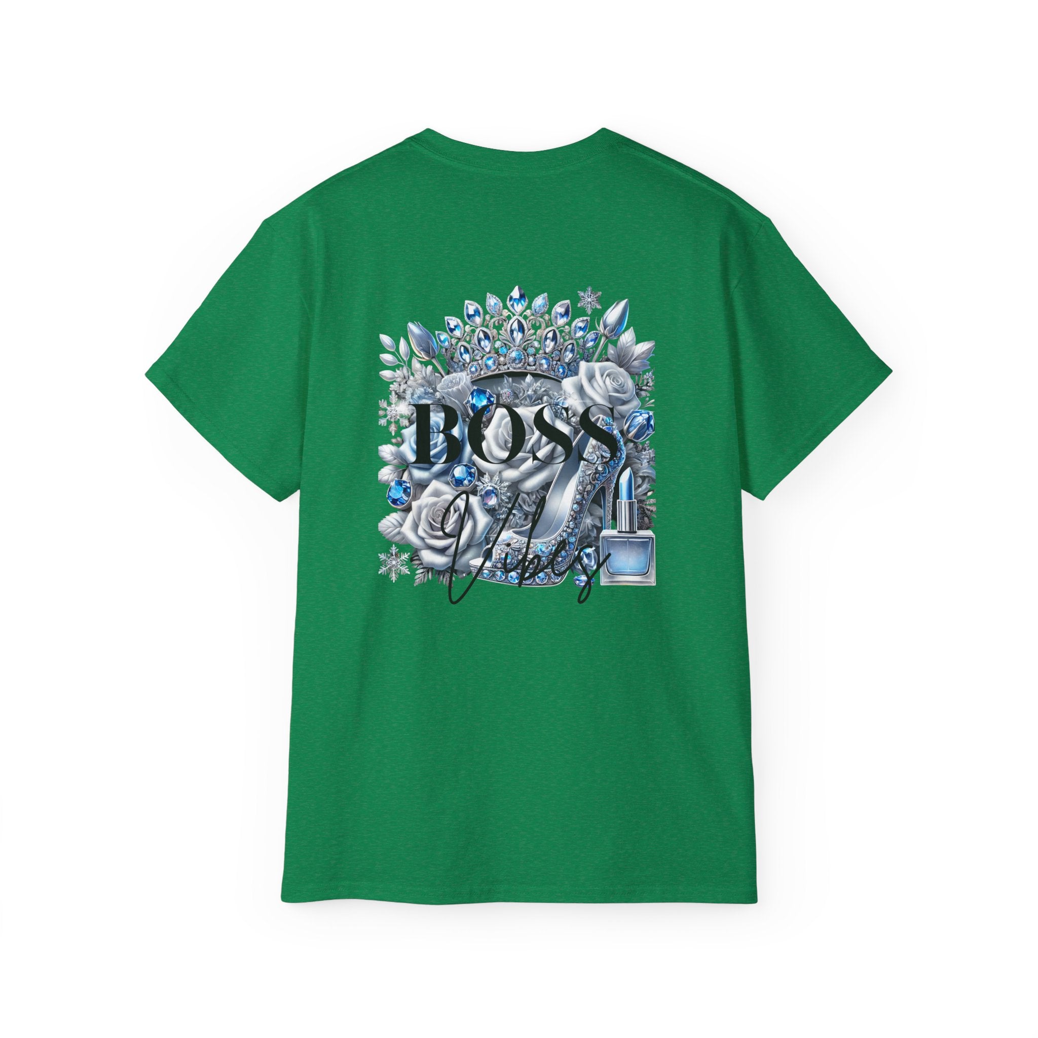 Boss Lady Tee — Women's Empowerment Graphic T‑Shirt (Crown & Roses Design)