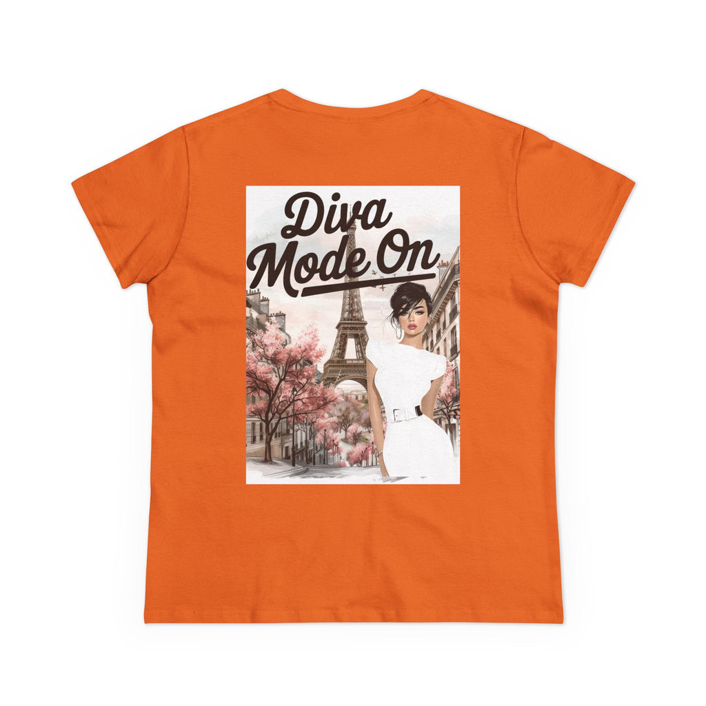 Diva Mode On Tee — Paris Chic Women's Graphic T‑Shirt
