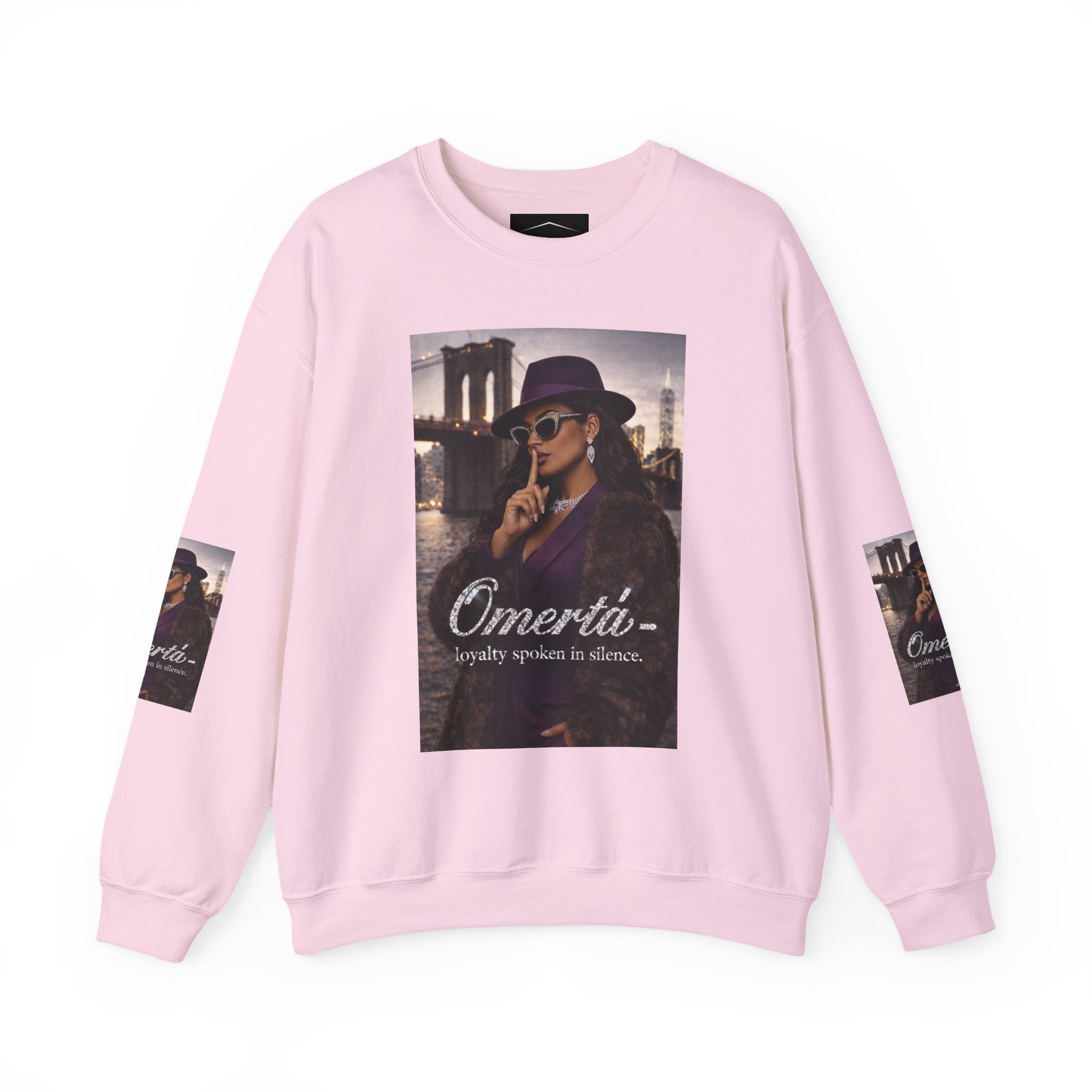 Omertà Crewneck Sweatshirt – Vintage Noir Graphic Crewneck Sale ends 02/15/26