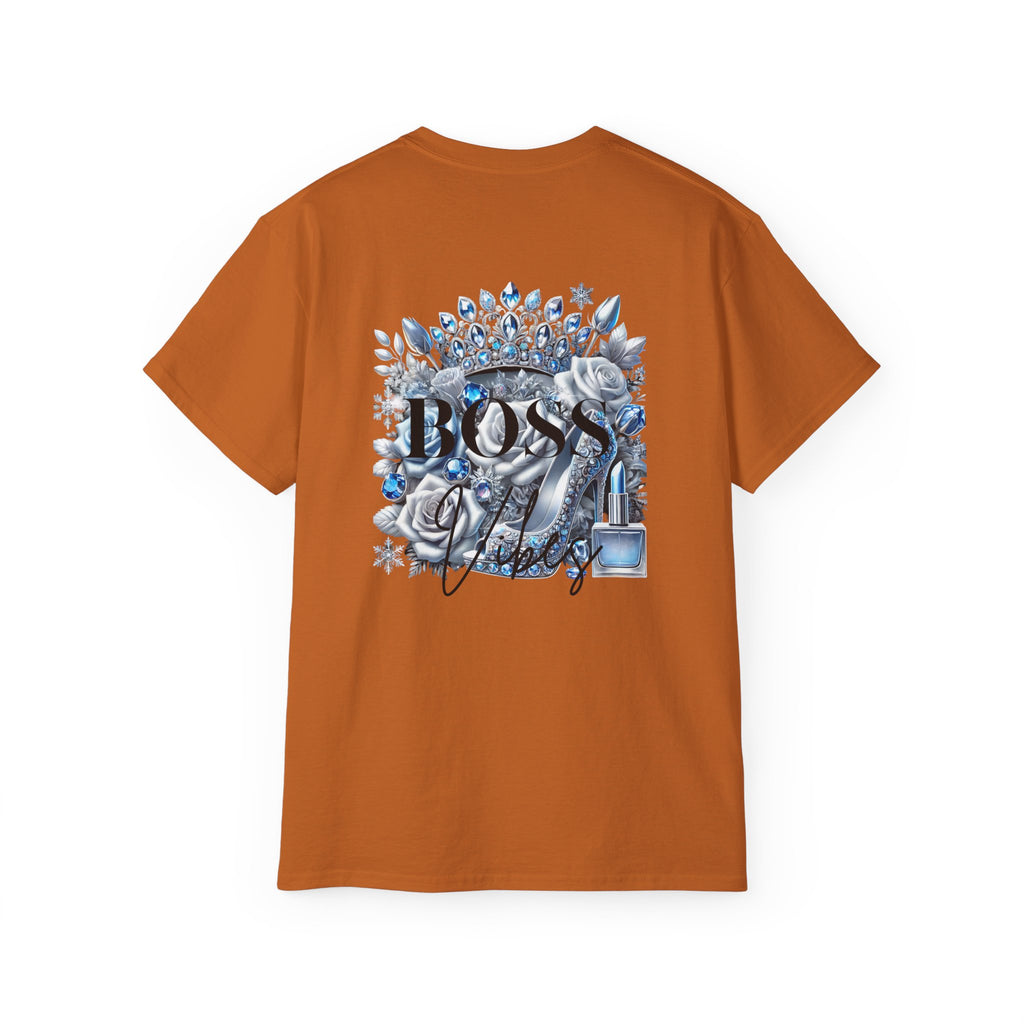 Boss Lady Tee — Women's Empowerment Graphic T‑Shirt (Crown & Roses Design)