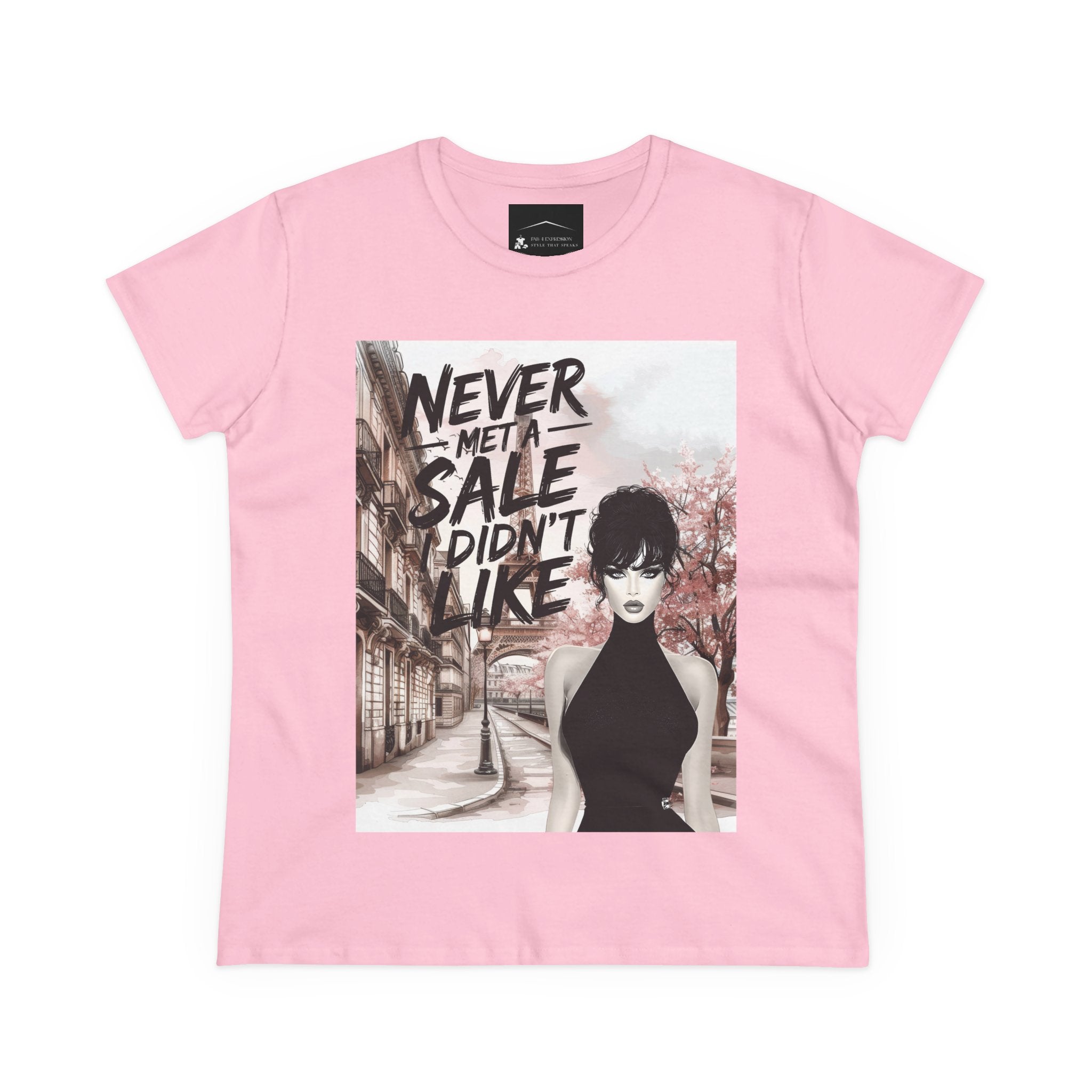 Graphic Tee — 'Never Met a Sale I Didn't Like' Women's Fashion T-Shirt
