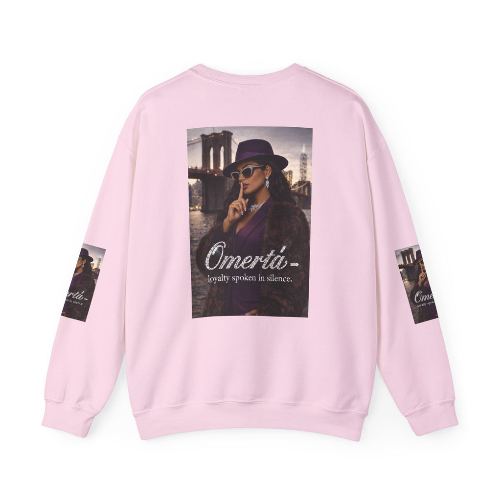 Omertà Crewneck Sweatshirt – Vintage Noir Graphic Crewneck Sale ends 02/15/26