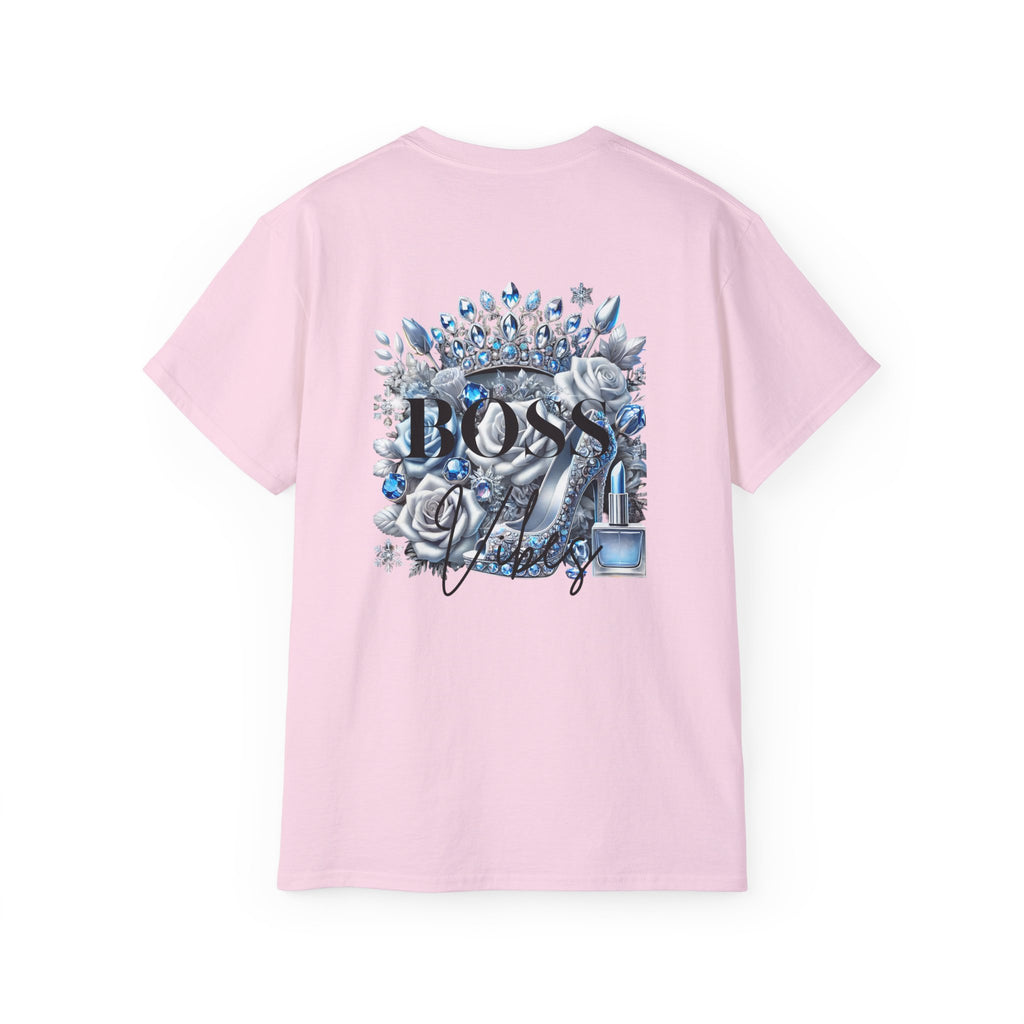 Boss Lady Tee — Women's Empowerment Graphic T‑Shirt (Crown & Roses Design)