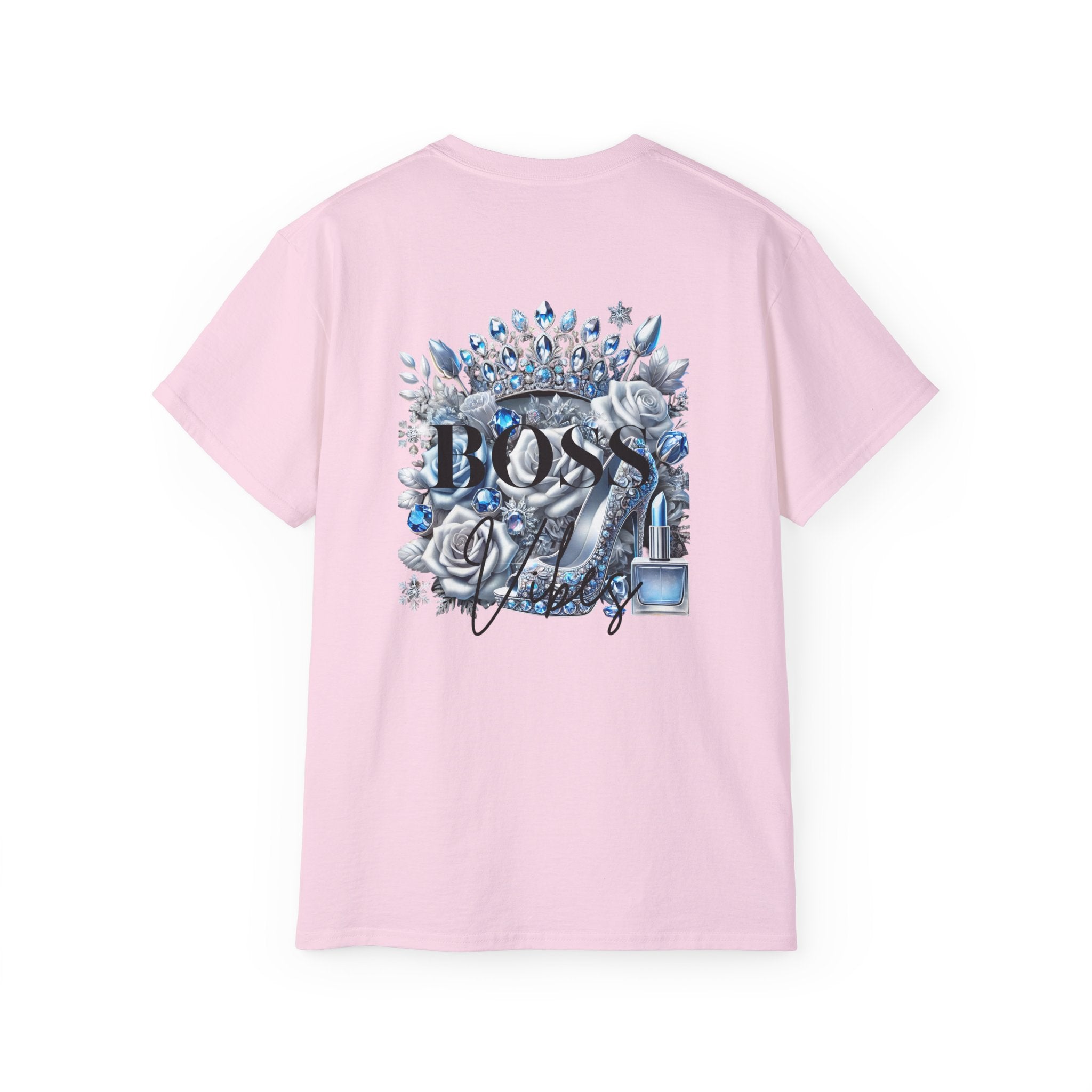 Boss Lady Tee — Women's Empowerment Graphic T‑Shirt (Crown & Roses Design)