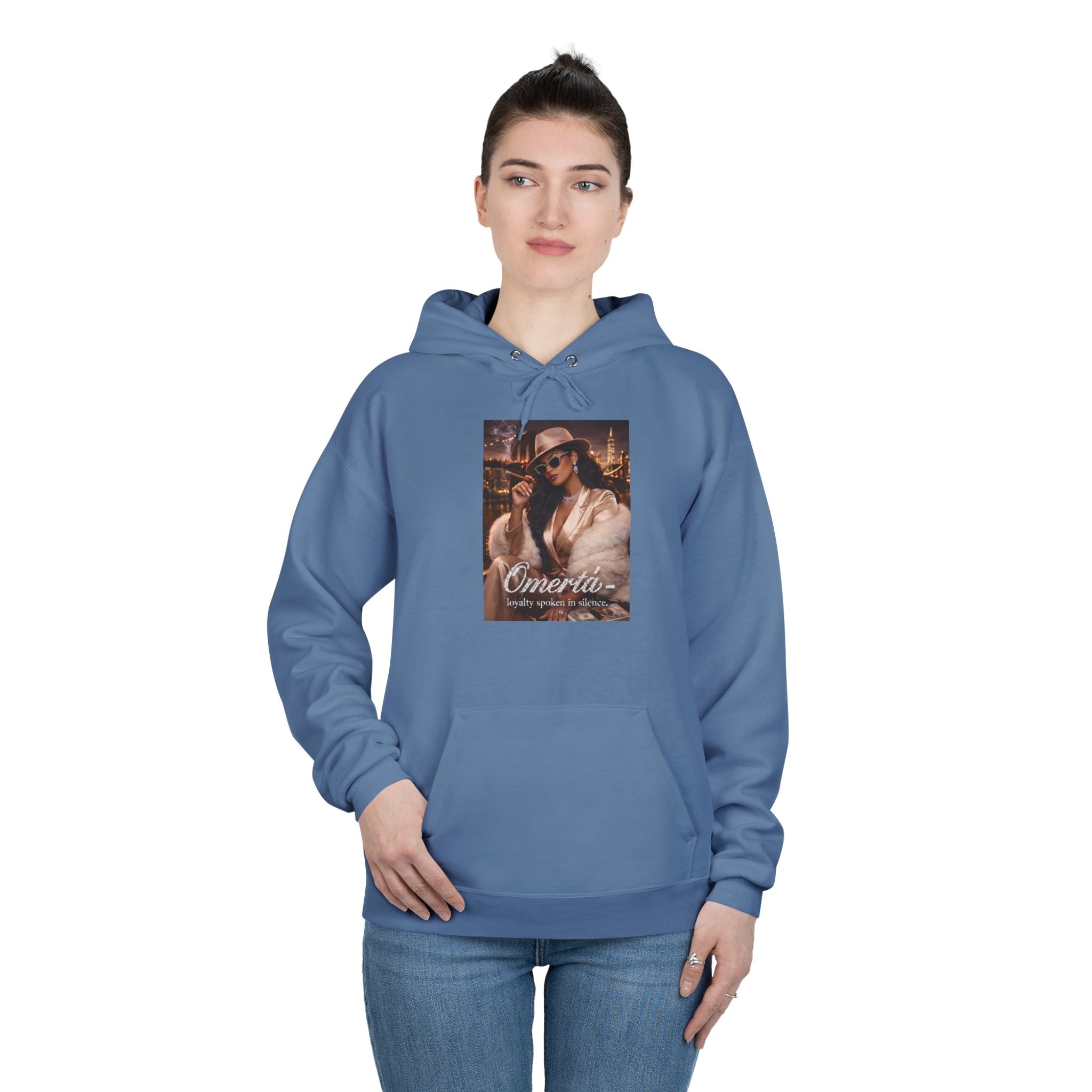 Vintage Cigarette Girl Hoodie — 'Cinerilla' Retro Pinup Pullover
