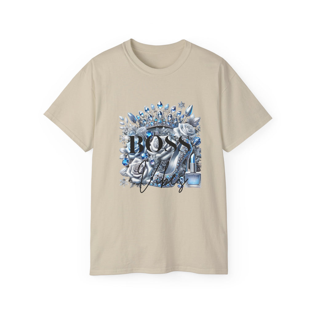 Boss Lady Tee — Women's Empowerment Graphic T‑Shirt (Crown & Roses Design)