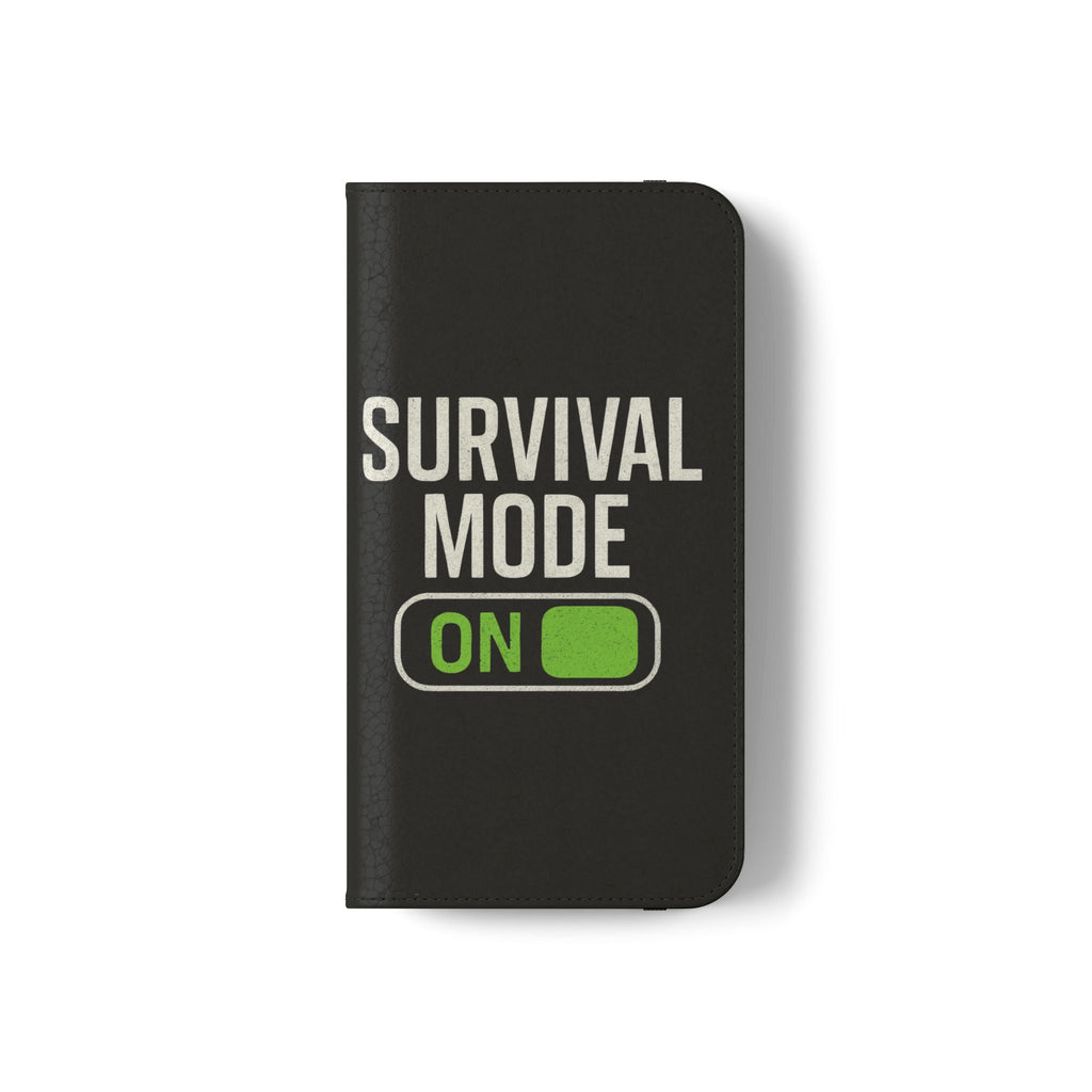 Survival Mode On Flip Phone Case — Wallet Flip Case with 'Survival Mode' Design