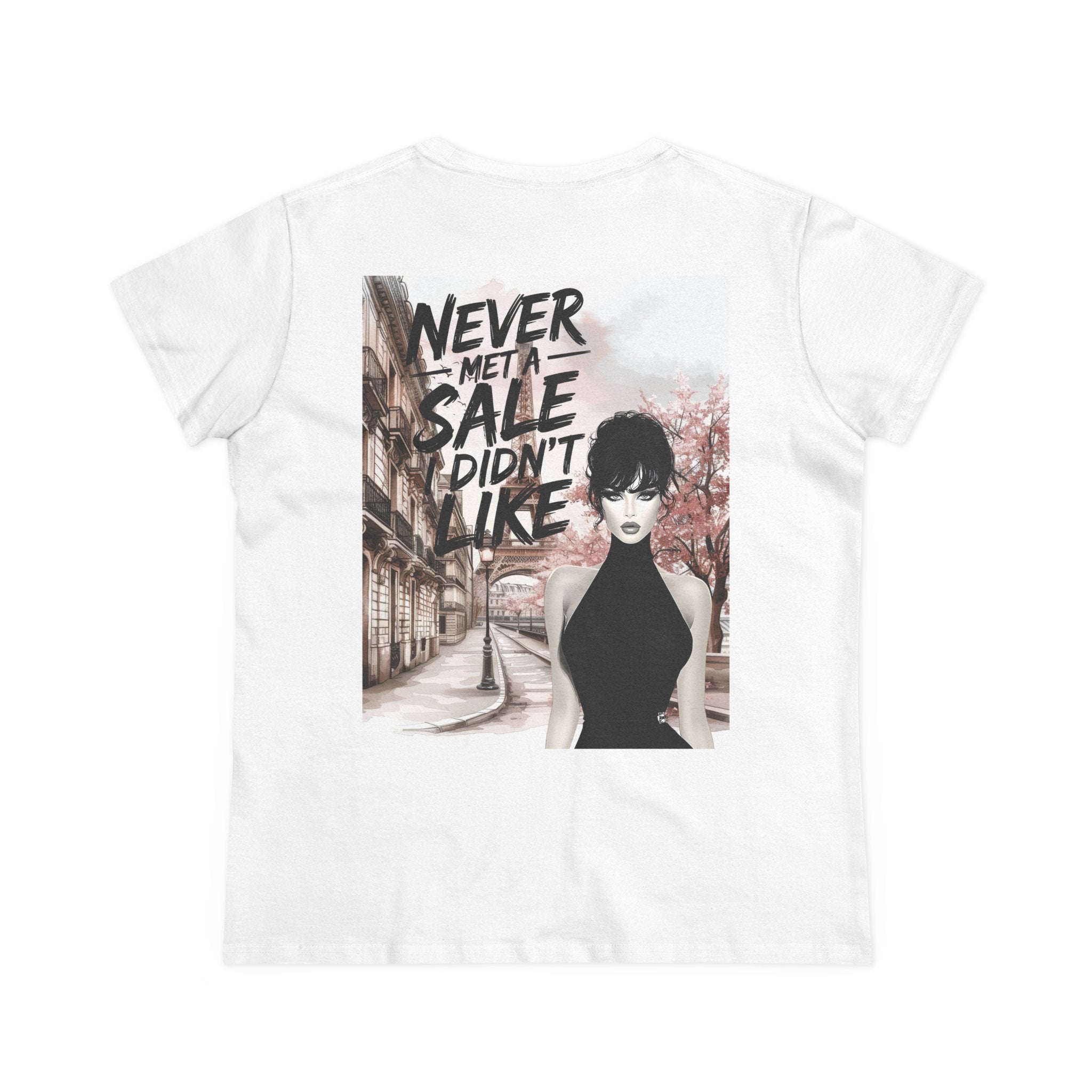 Graphic Tee — 'Never Met a Sale I Didn't Like' Women's Fashion T-Shirt