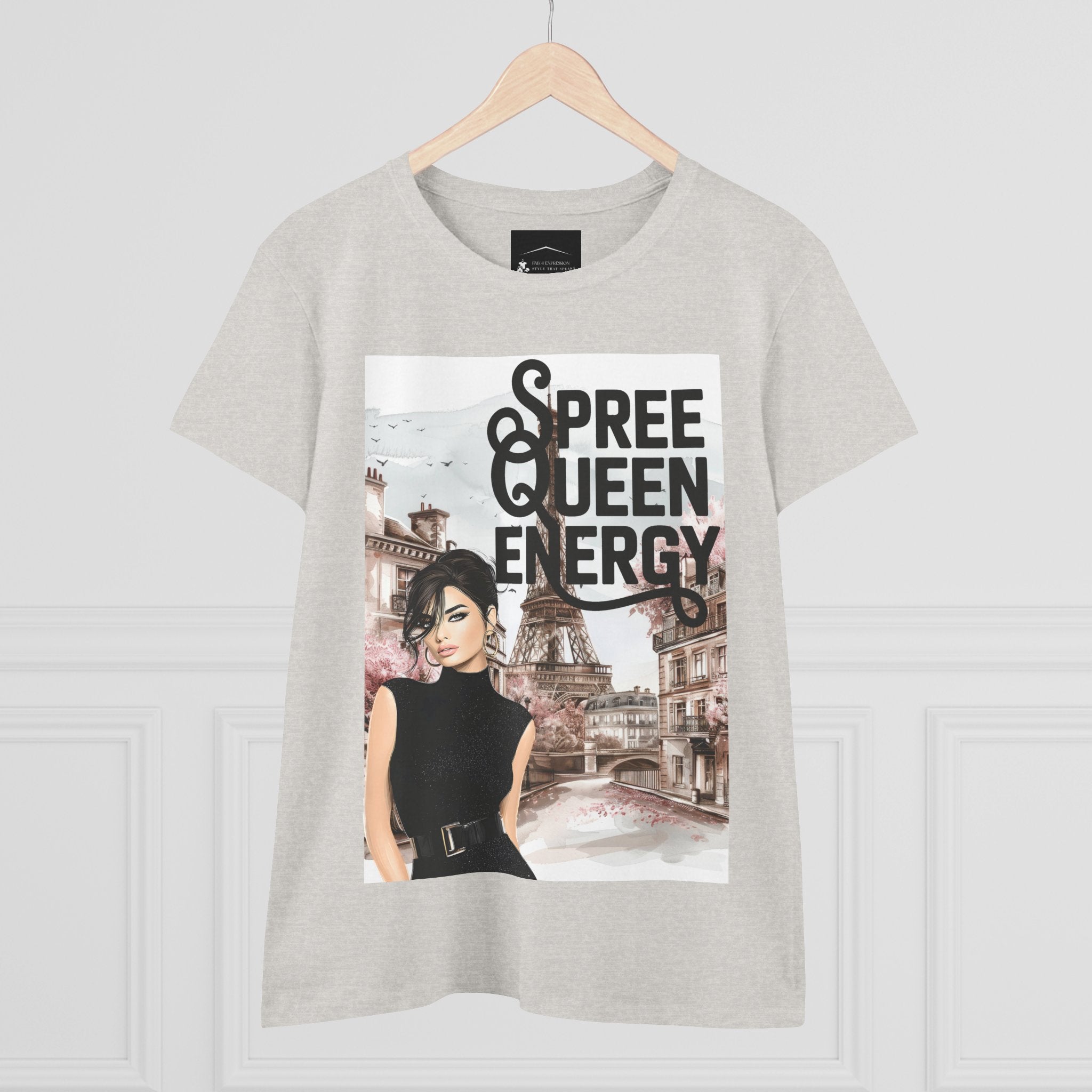 Spree Queen Energy Tee — Paris Fashion Graphic Women's T‑Shirt