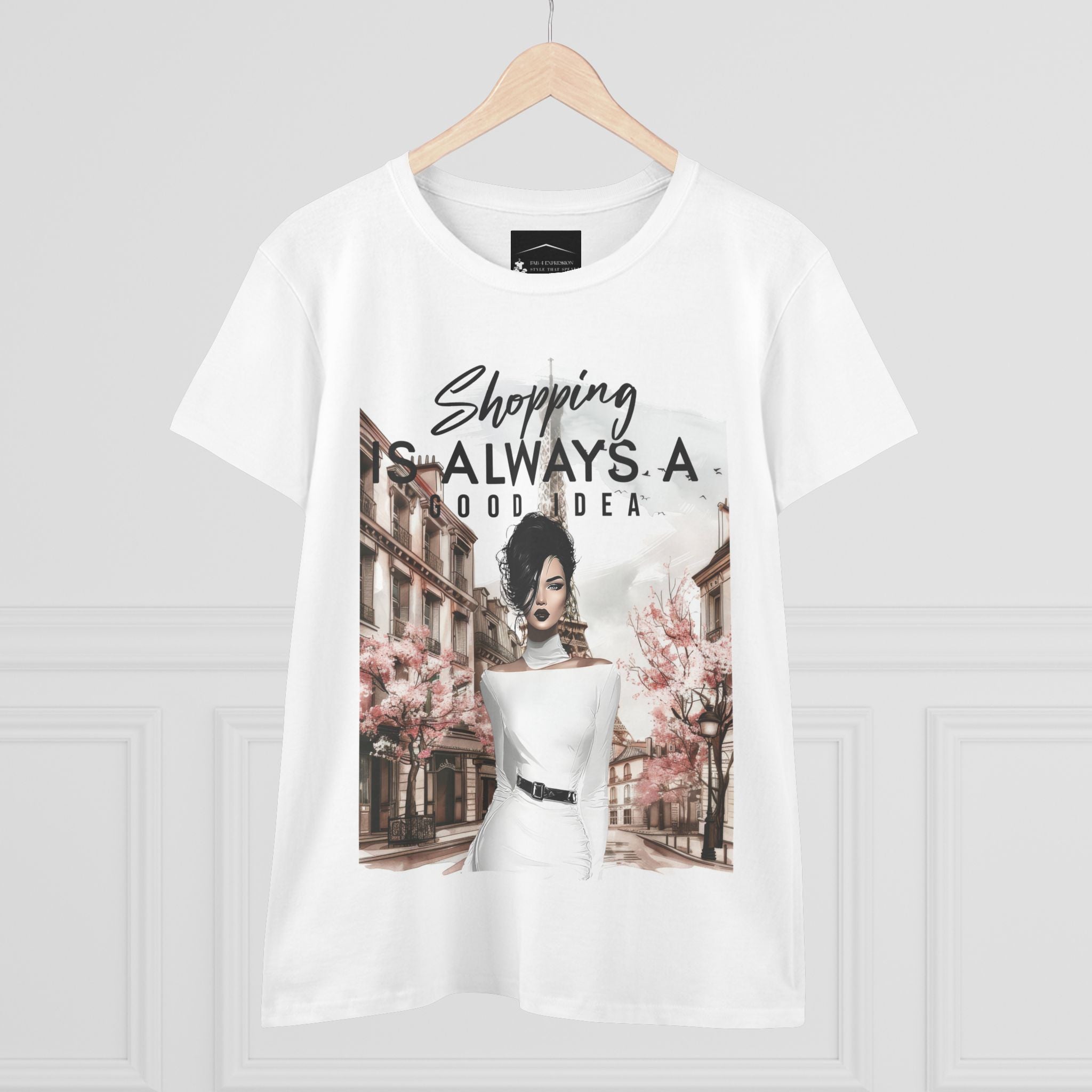 Shopping Is Always a Good Idea Tee — Chic Fashionista Women's Graphic T-Shirt