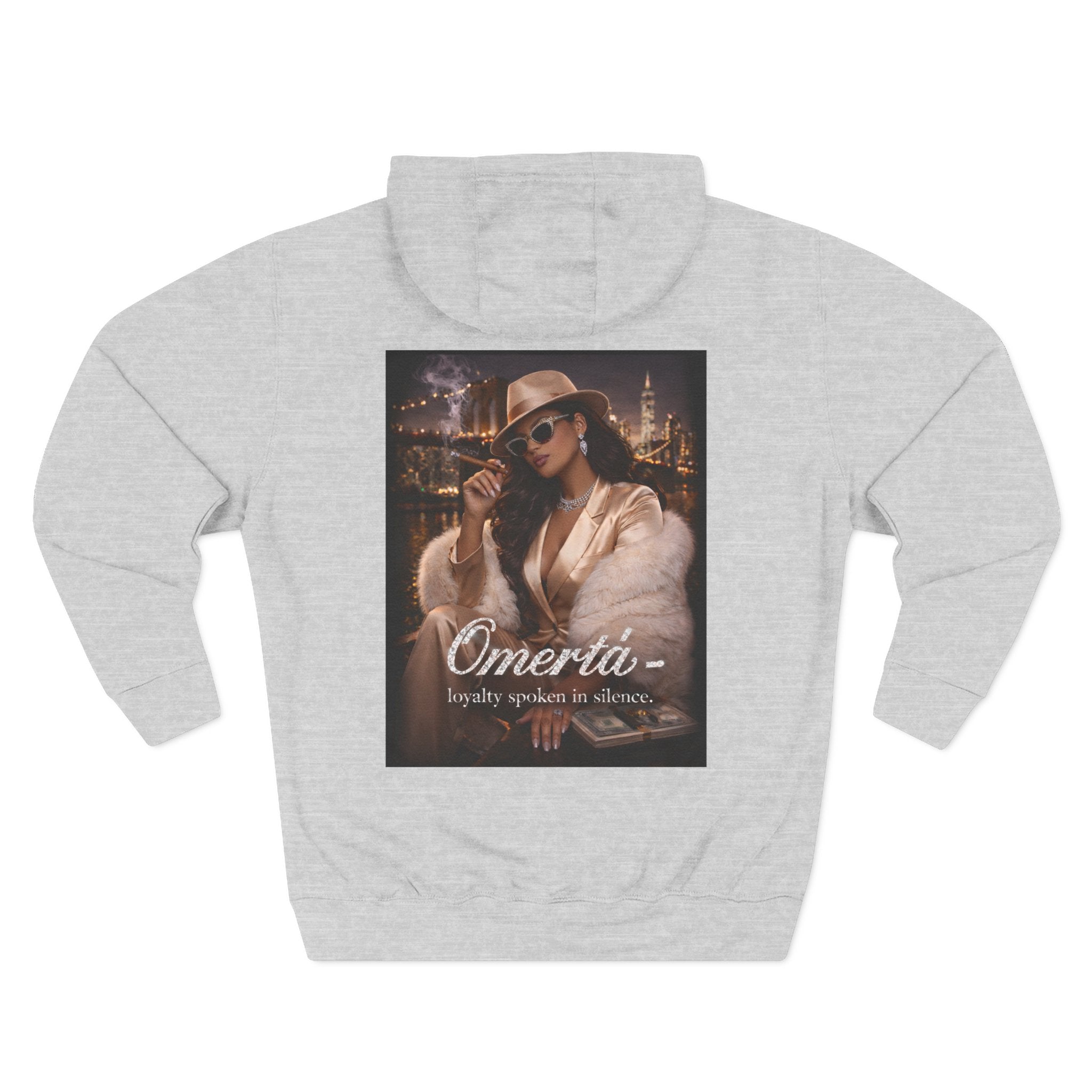 Omertà Vintage Mafia Hoodie — 'Loyalty Speaks in Silence' Graphic Pullover