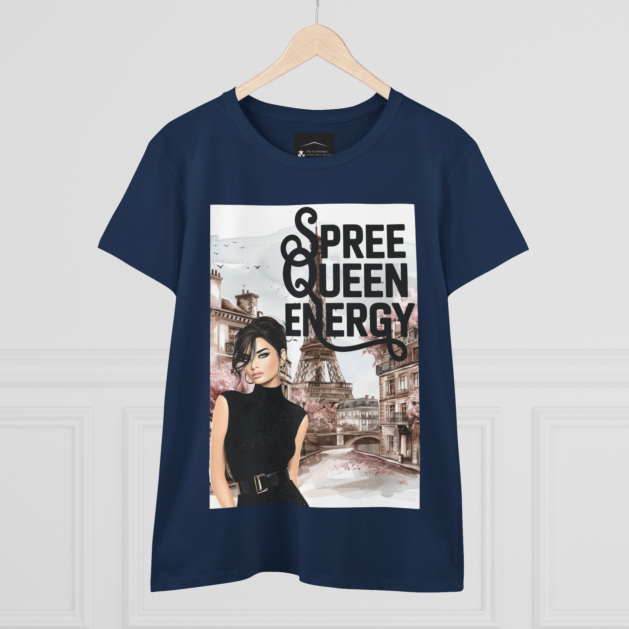 Spree Queen Energy Tee — Paris Fashion Graphic Women's T‑Shirt