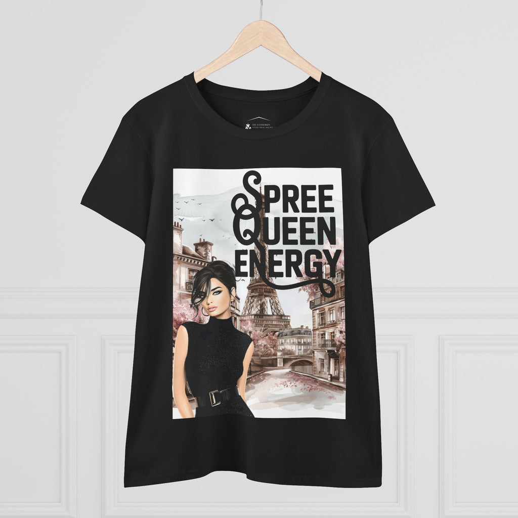 Spree Queen Energy Tee — Paris Fashion Graphic Women's T‑Shirt
