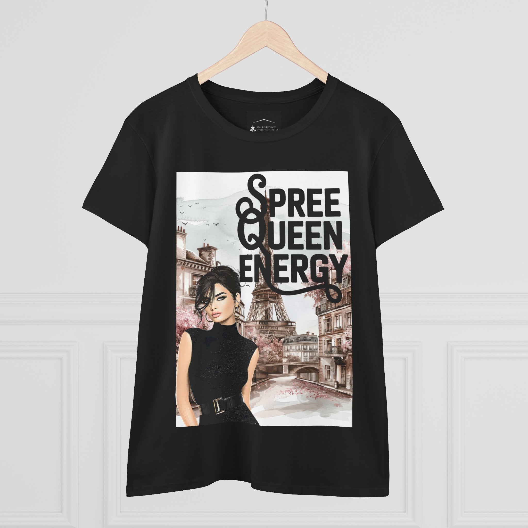 Spree Queen Energy Tee — Paris Fashion Graphic Women's T‑Shirt