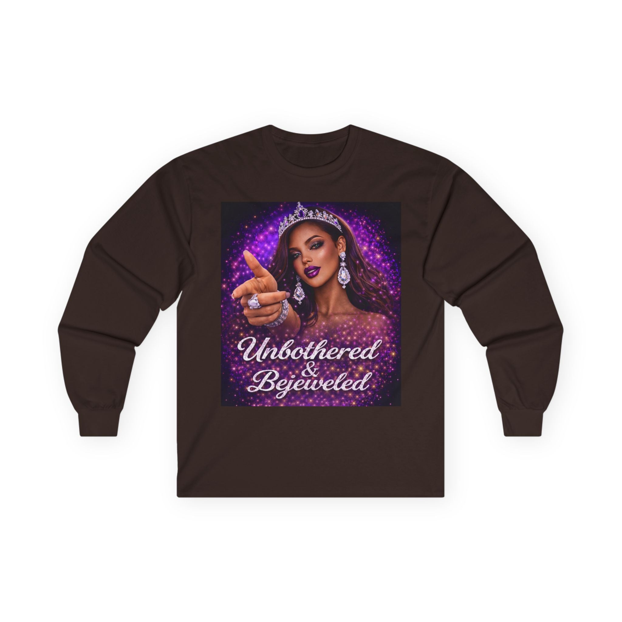 Unbothered & Bejeweled Long Sleeve Tee