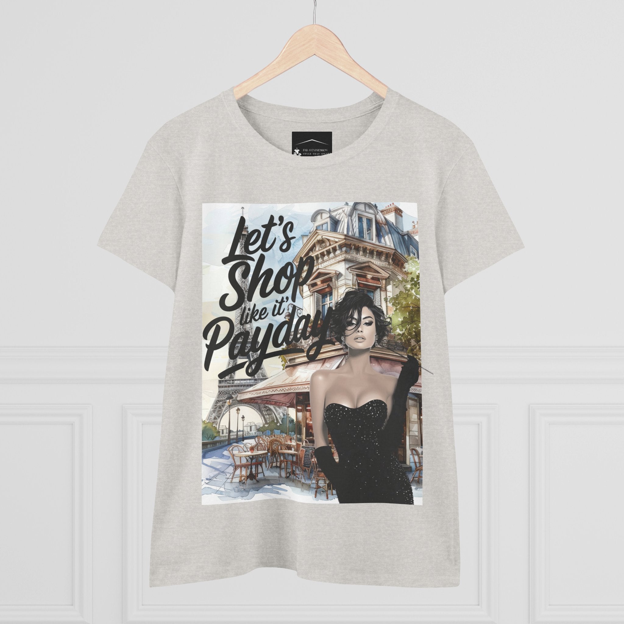 Let’s Shop Like It’s Payday Tee — Retro Chic Women’s Graphic T-Shirt