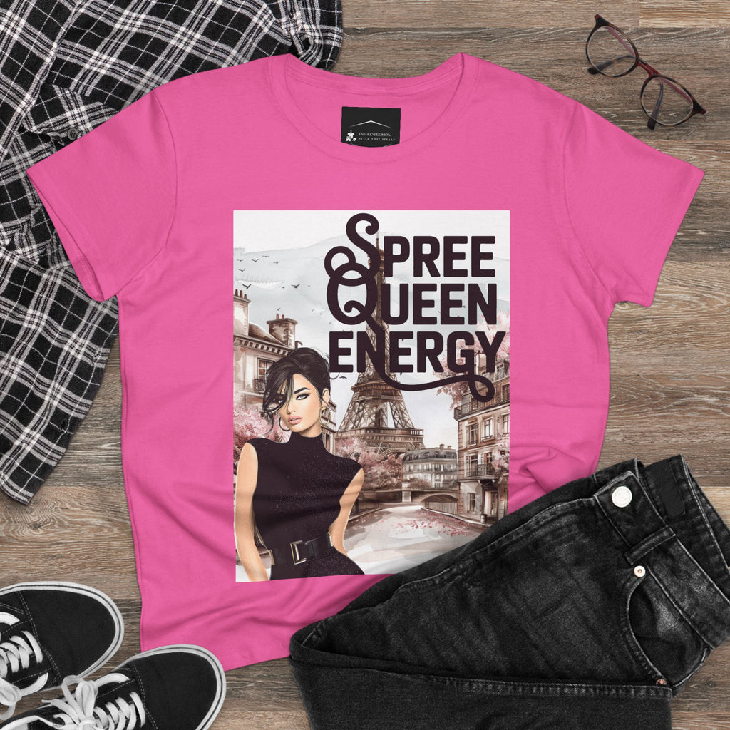 Spree Queen Energy Tee — Paris Fashion Graphic Women's T‑Shirt