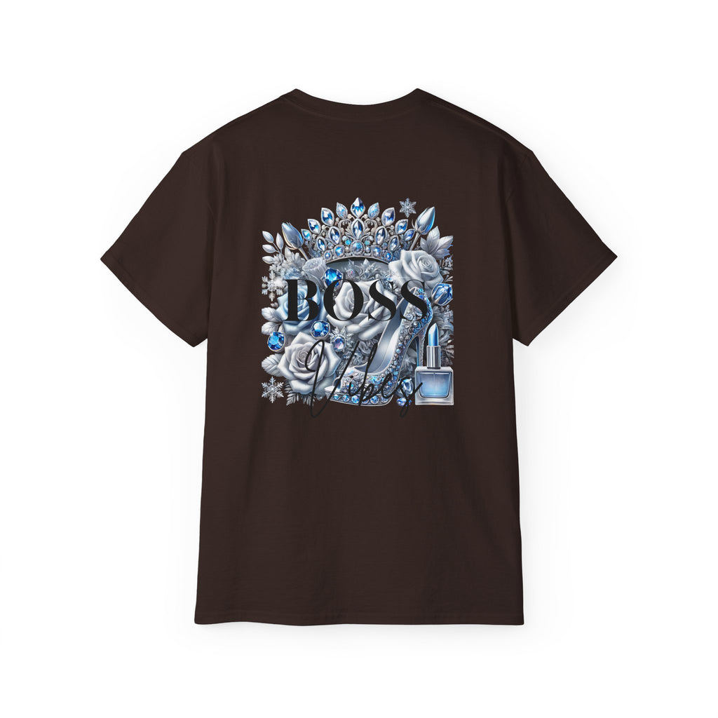 Boss Lady Tee — Women's Empowerment Graphic T‑Shirt (Crown & Roses Design)