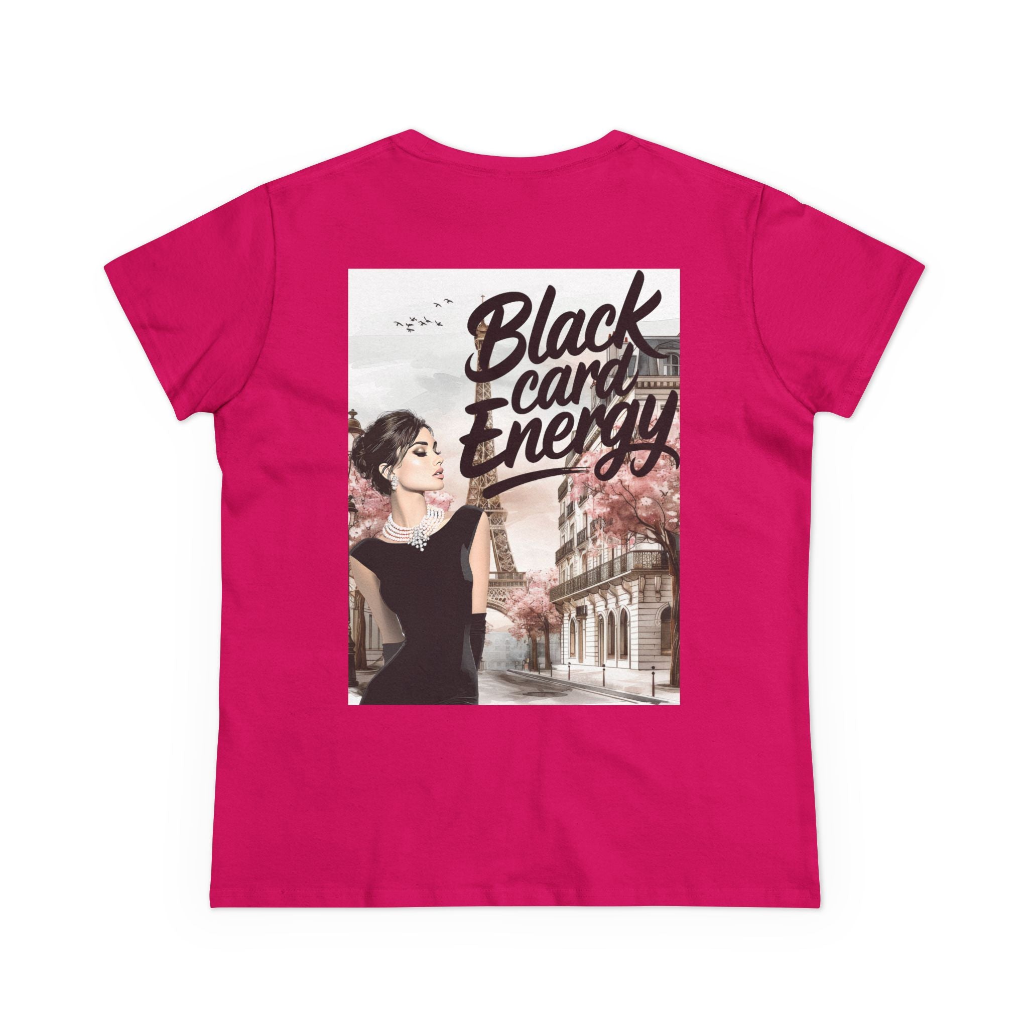 Black Card Energy Women's Tee — Vintage Glam Graphic T-Shirt