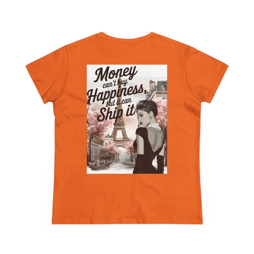Parisian Audrey Hepburn Tee — "Money Can't Buy Happiness, But I Can Ship It" Women's T‑Shirt