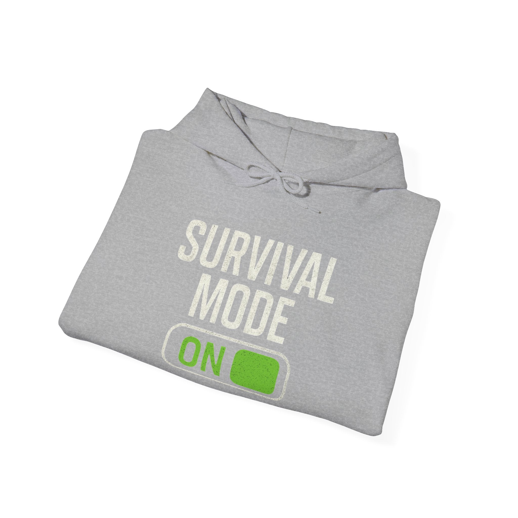 Survival Mode On Hoodie — Casual Graphic Pullover for Everyday Comfort