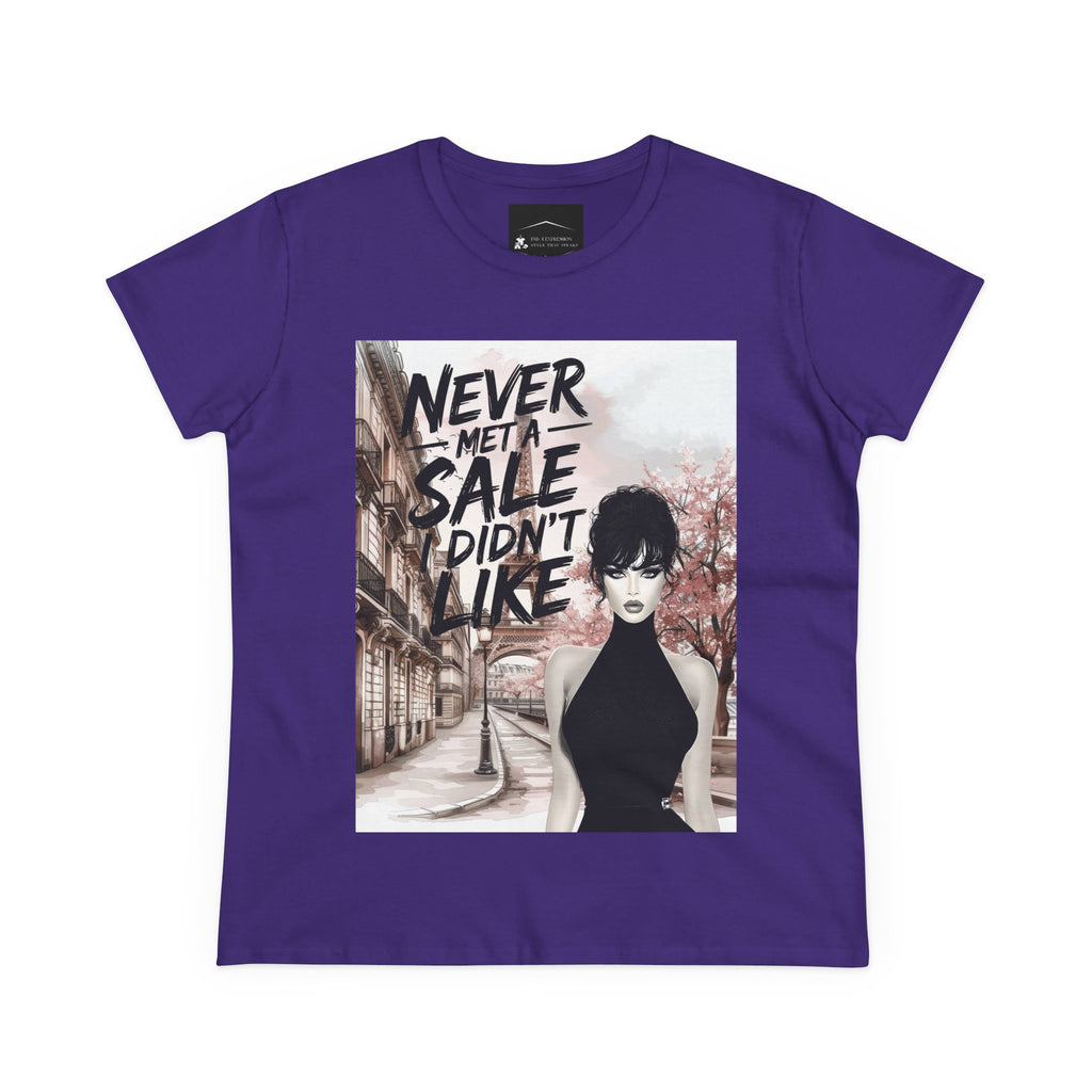 Graphic Tee — 'Never Met a Sale I Didn't Like' Women's Fashion T-Shirt