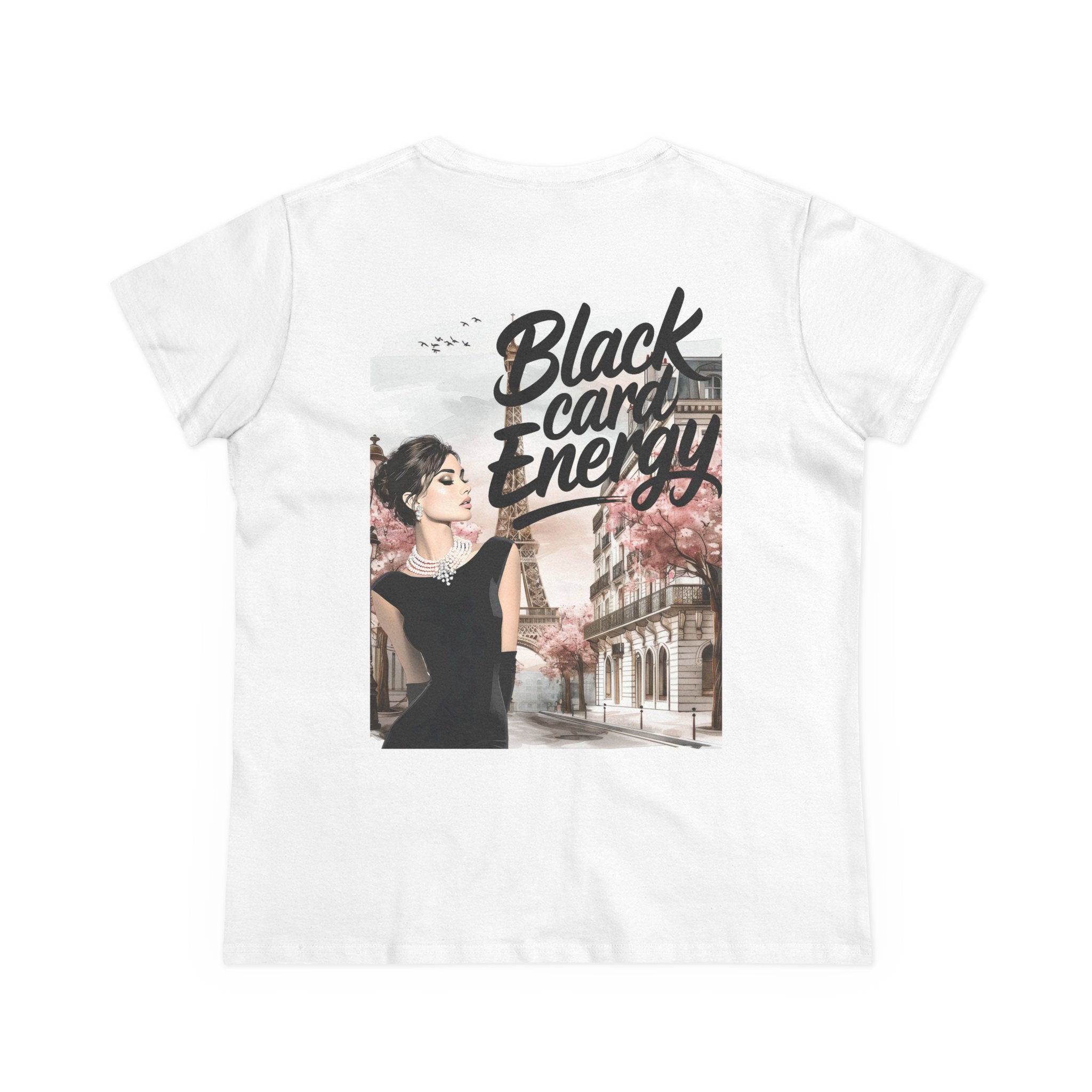 Black Card Energy Women's Tee — Vintage Glam Graphic T-Shirt