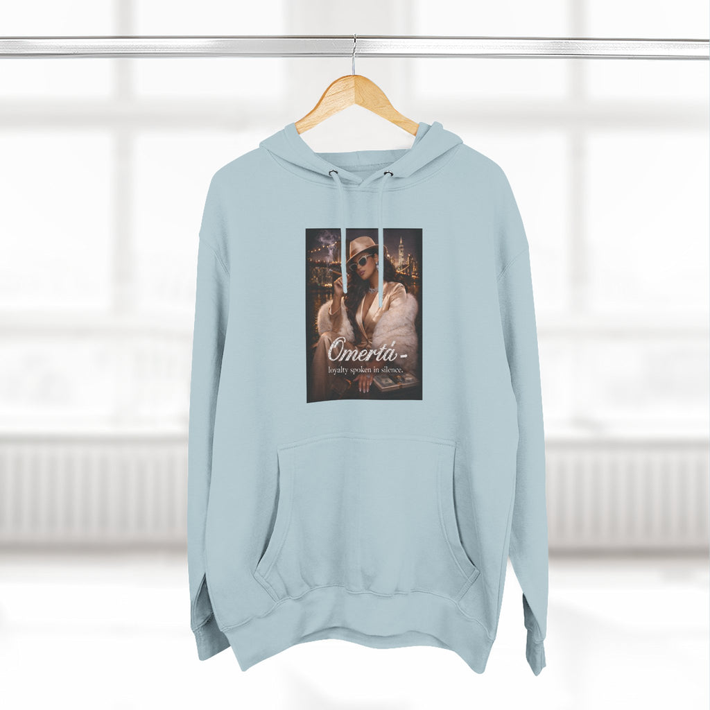 Omertà Vintage Mafia Hoodie — 'Loyalty Speaks in Silence' Graphic Pullover