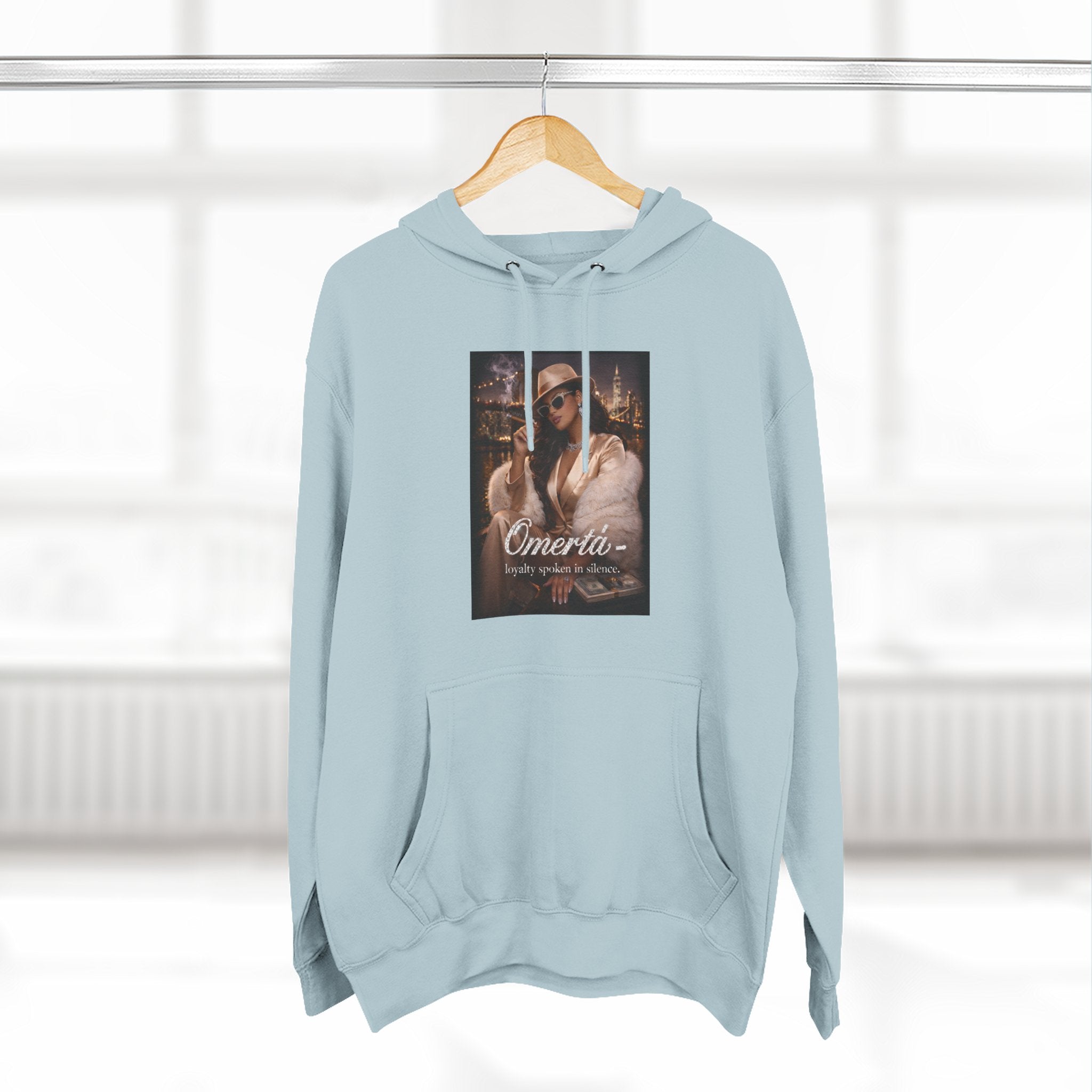 Omertà Vintage Mafia Hoodie — 'Loyalty Speaks in Silence' Graphic Pullover