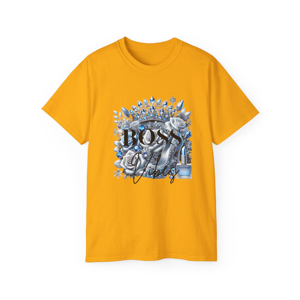 Boss Lady Tee — Women's Empowerment Graphic T‑Shirt (Crown & Roses Design)
