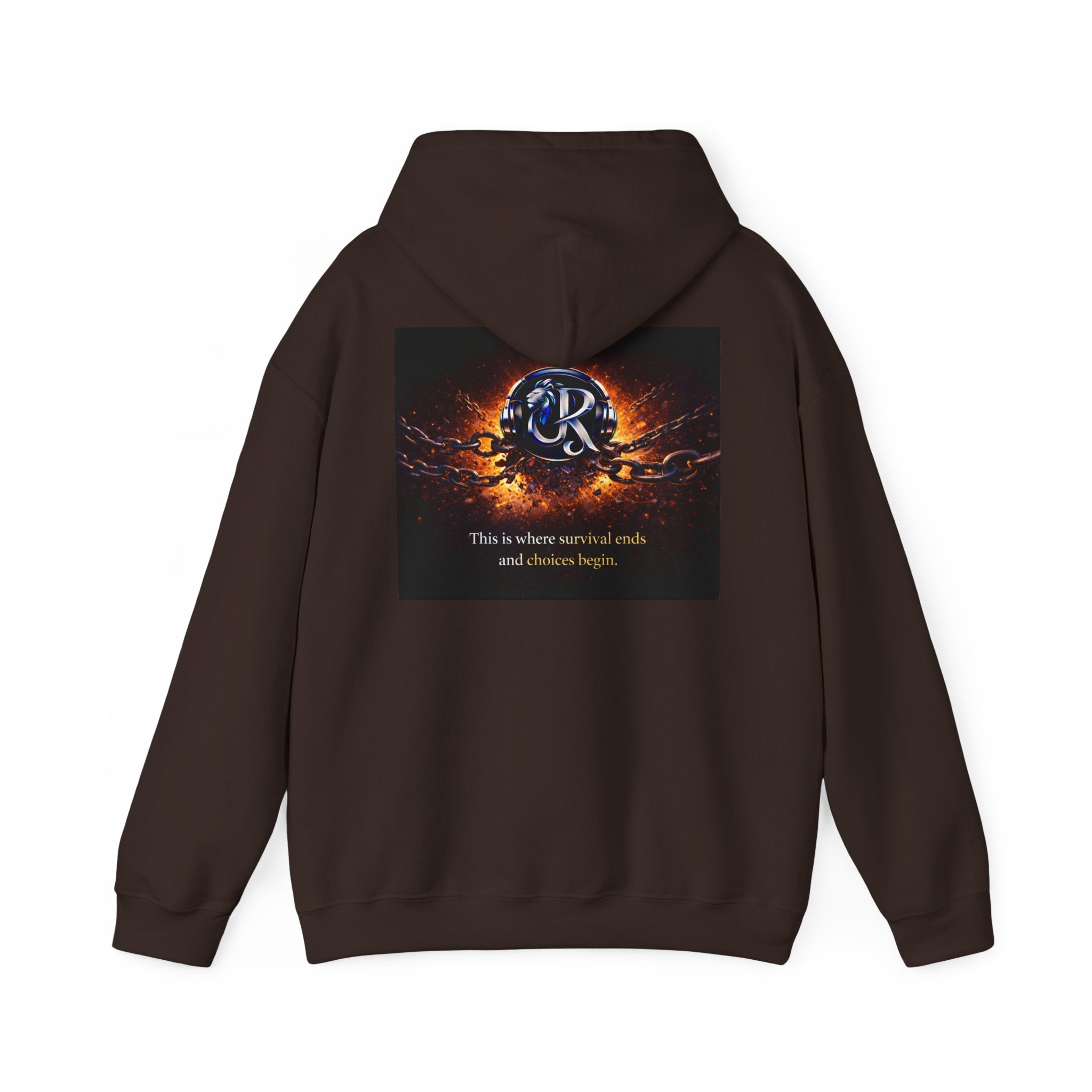 Ember Crest Hoodie — "This is where warrior souls and dreams begin" Graphic Pullover