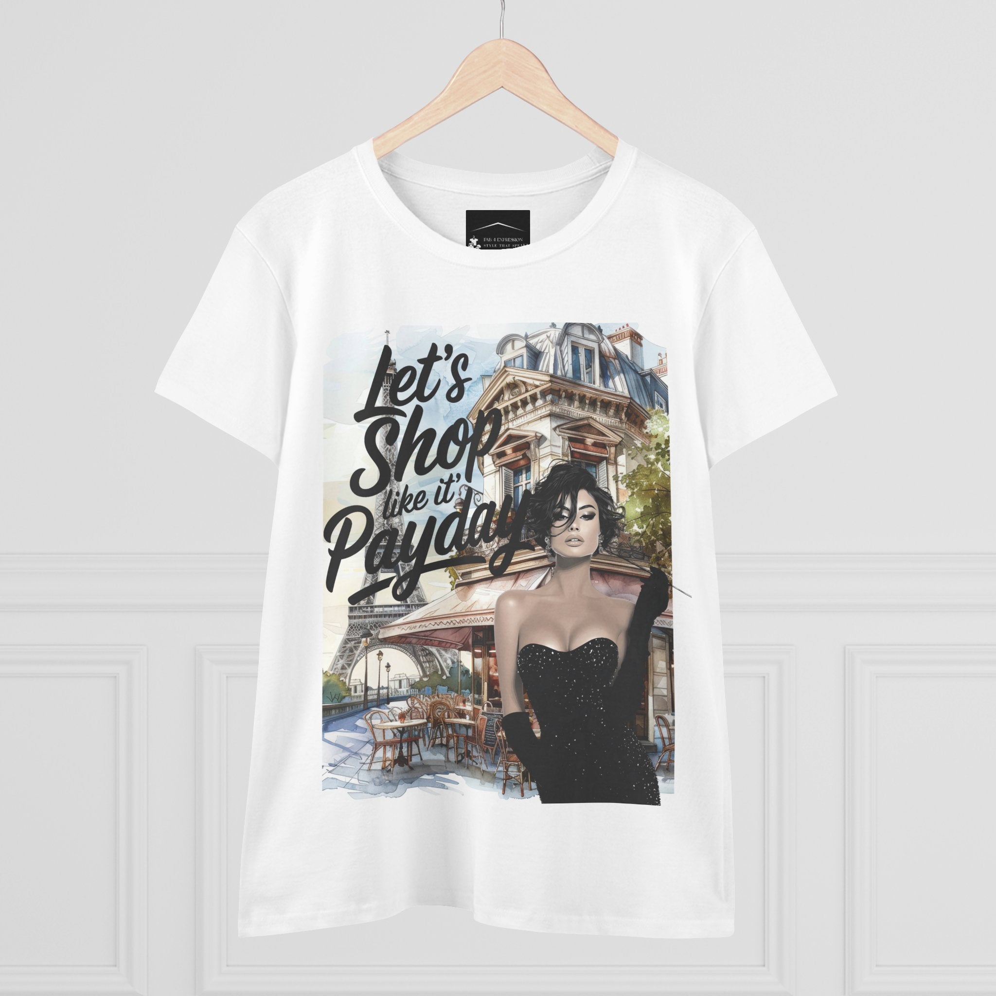 Let’s Shop Like It’s Payday Tee — Retro Chic Women’s Graphic T-Shirt