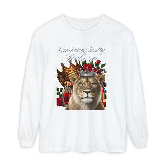 Unapologetically Reborn Long-Sleeve Tee — Strength, Redefined