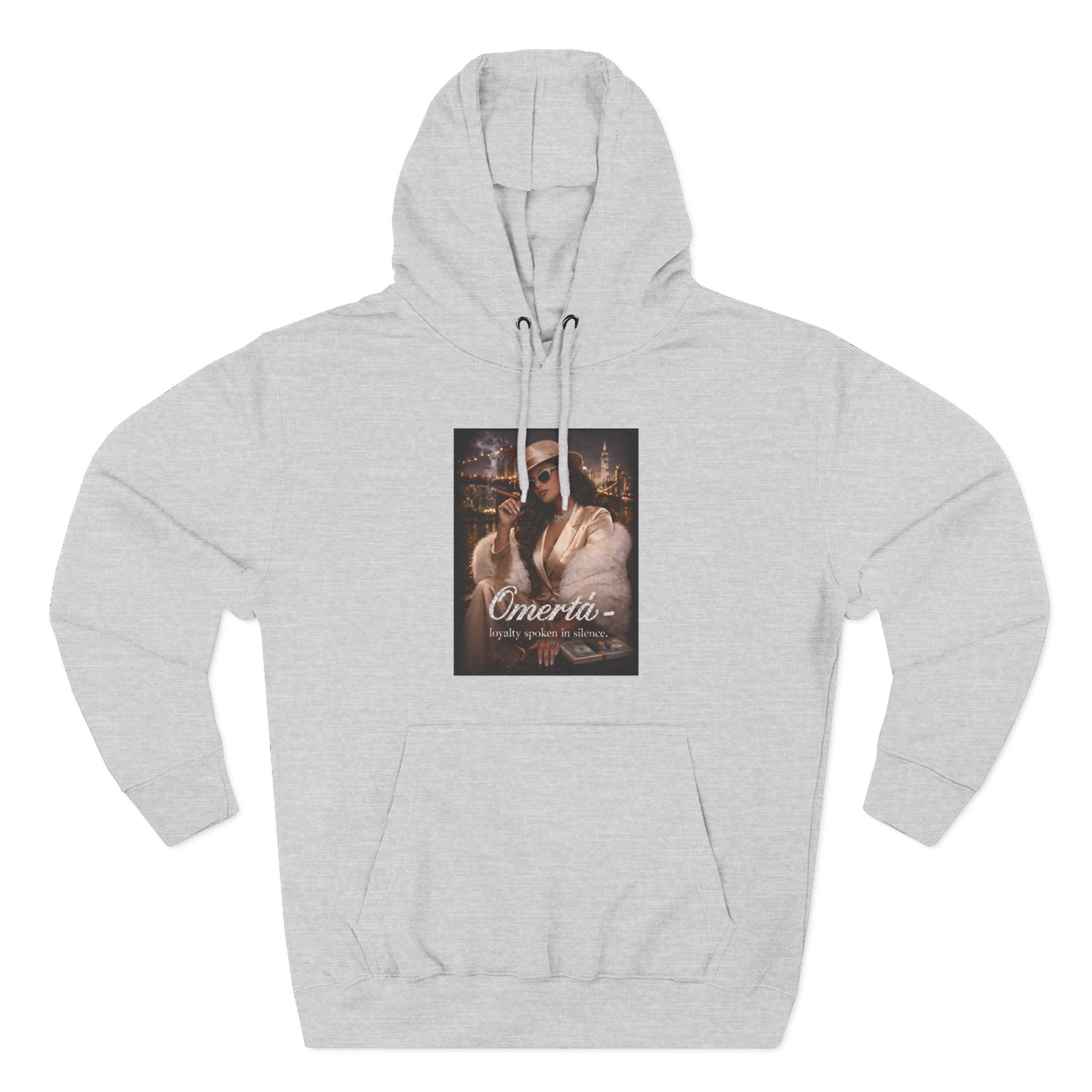 Omertà Vintage Mafia Hoodie — 'Loyalty Speaks in Silence' Graphic Pullover