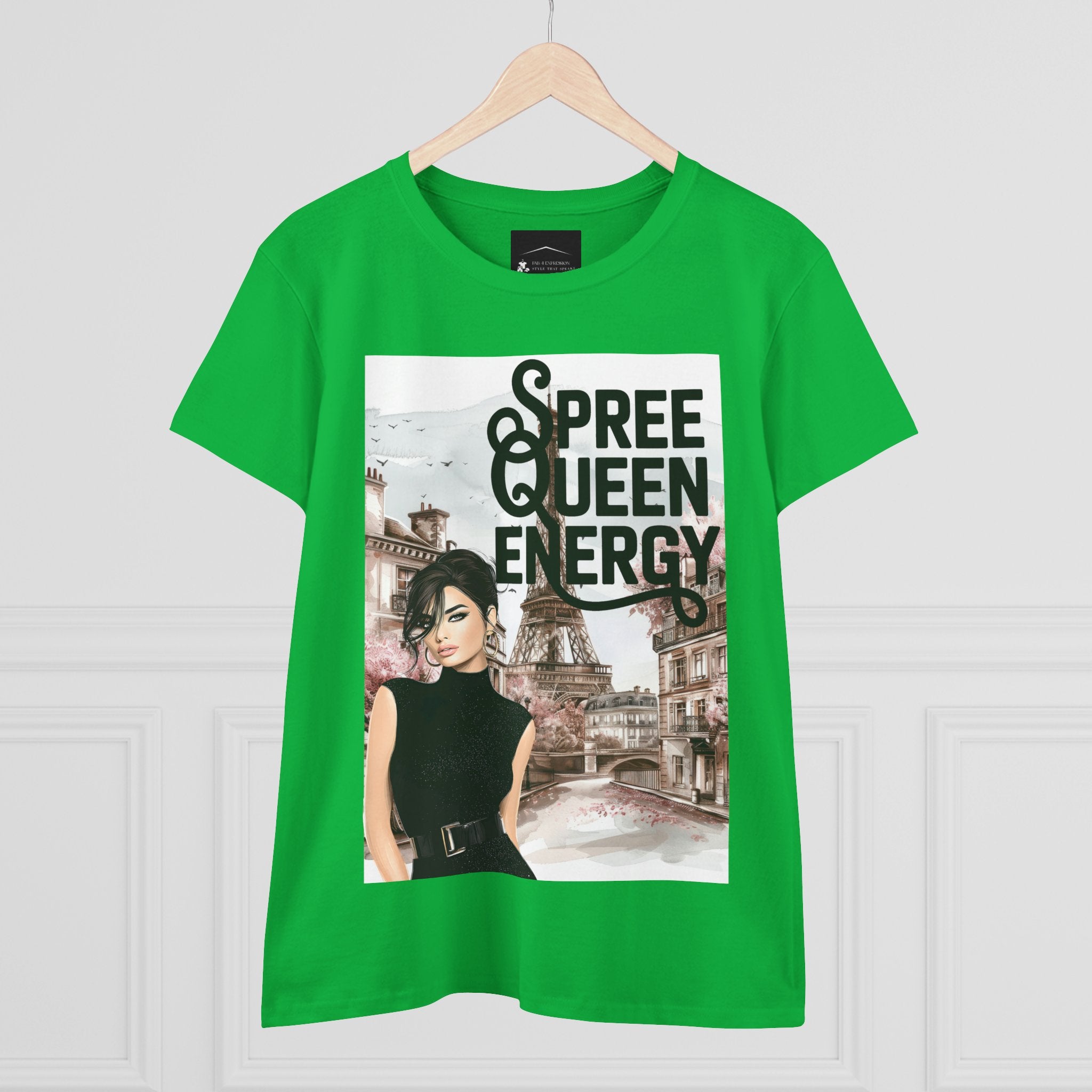 Spree Queen Energy Tee — Paris Fashion Graphic Women's T‑Shirt
