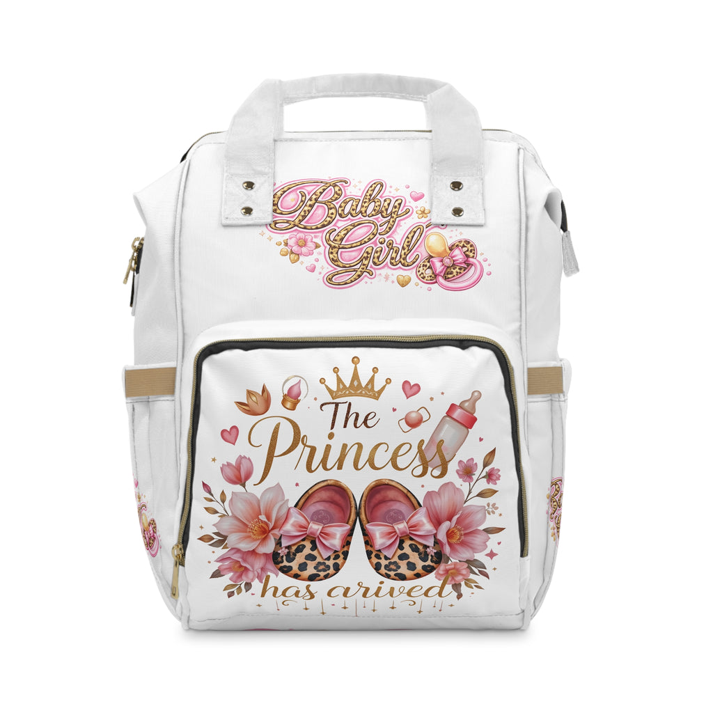 Baby Girl Princess Diaper Backpack — Multifunctional Newborn Essentials Bag