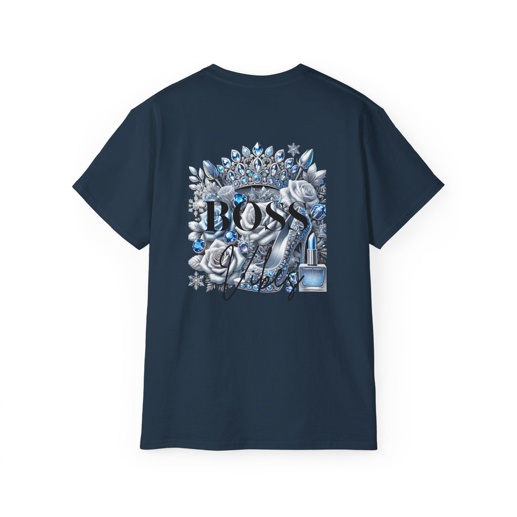 Boss Lady Tee — Women's Empowerment Graphic T‑Shirt (Crown & Roses Design)