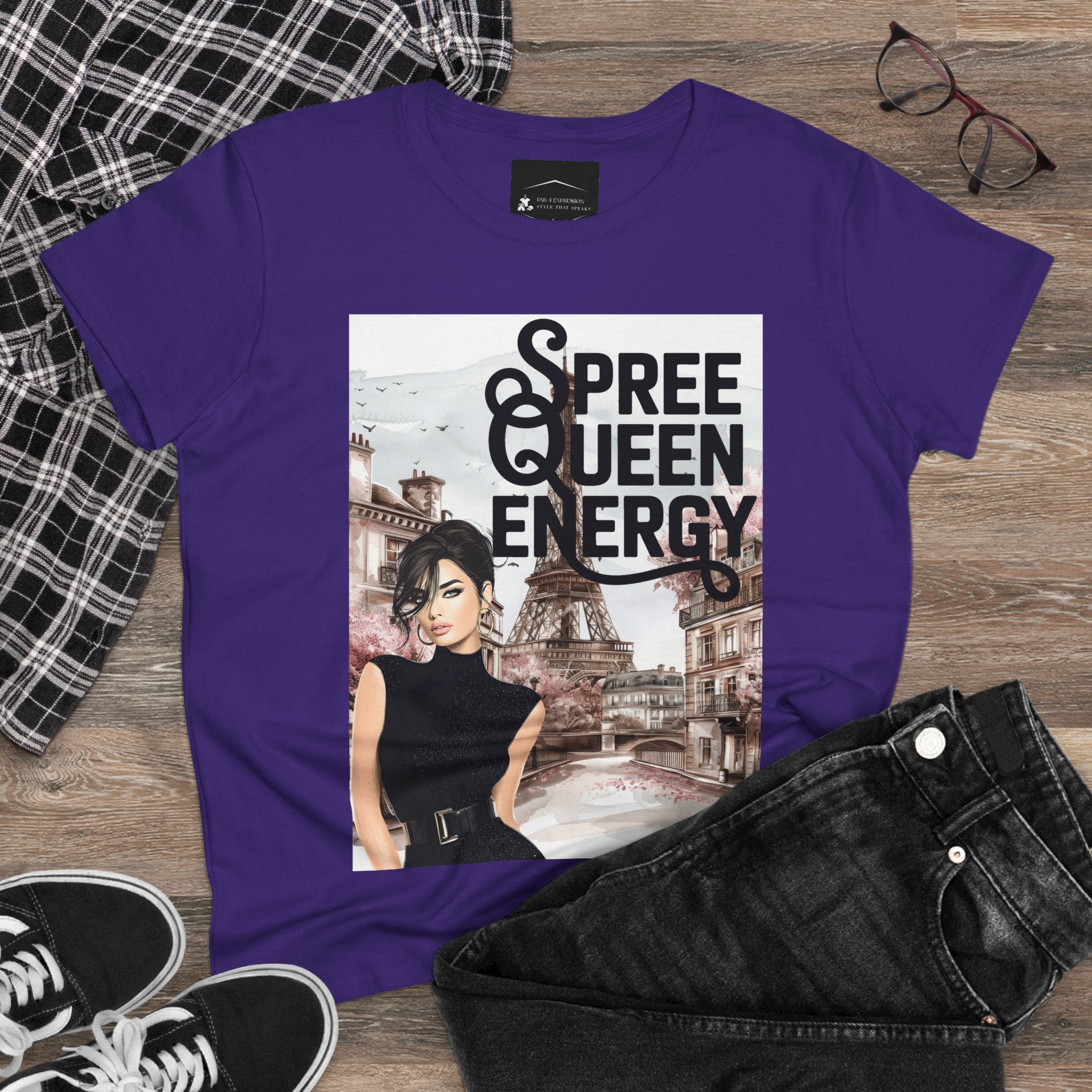 Spree Queen Energy Tee — Paris Fashion Graphic Women's T‑Shirt