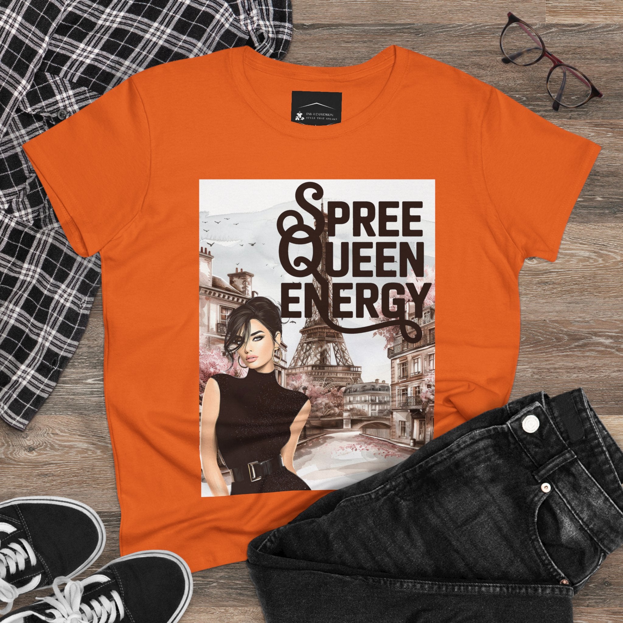 Spree Queen Energy Tee — Paris Fashion Graphic Women's T‑Shirt